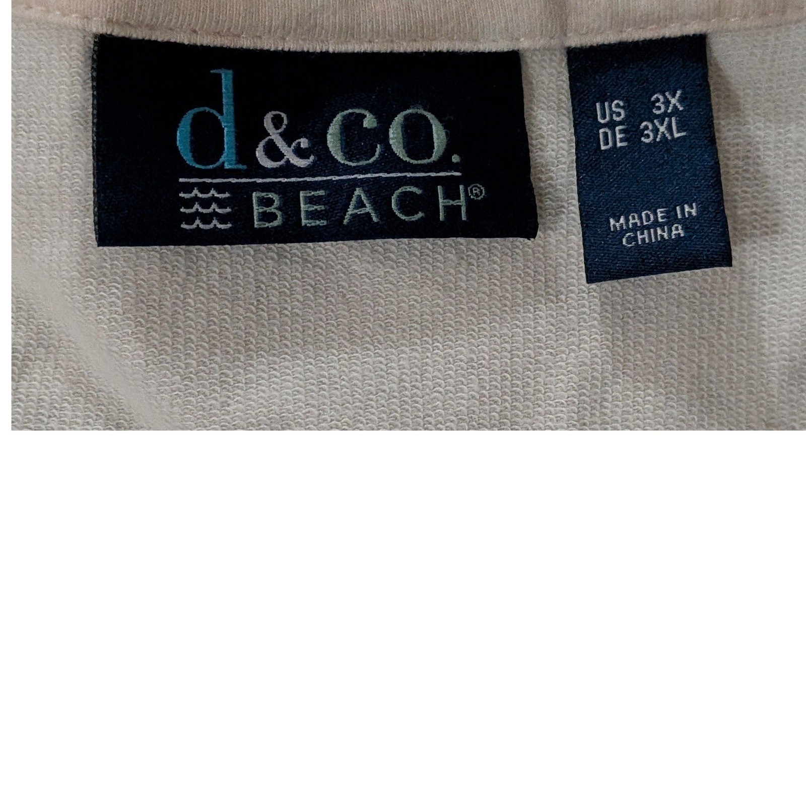 Denim & Co. Beach 3X French Terry Ombre T-Shirt Dress Stretch Comfort Relaxed
