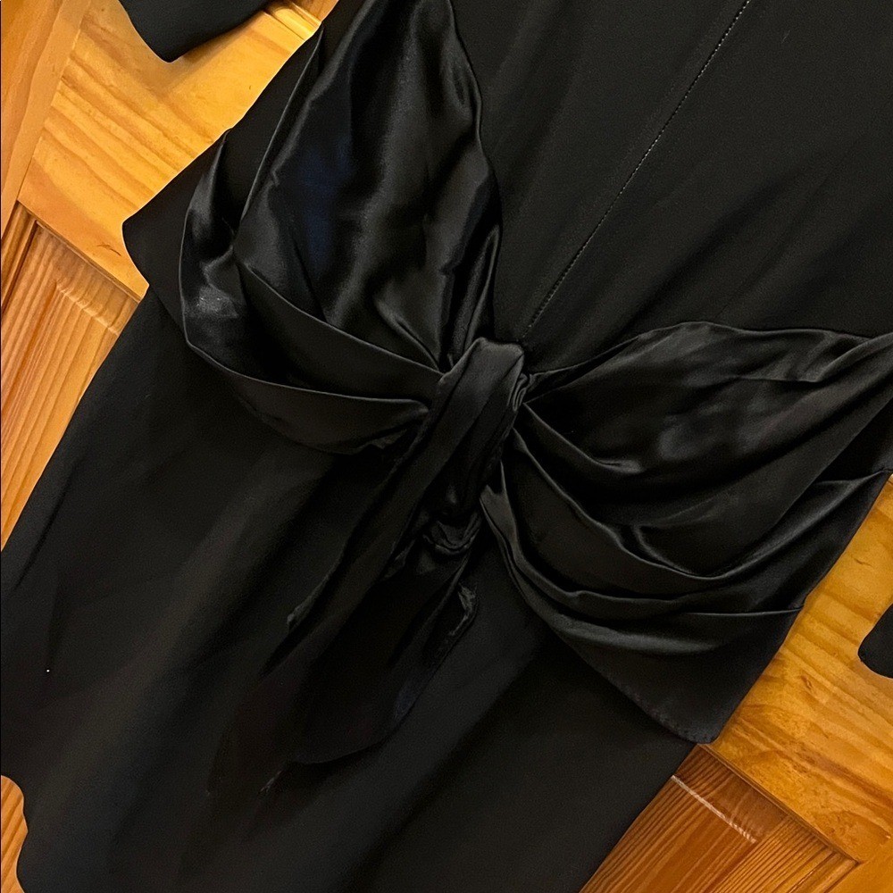 1940’s Vintage Mary Muffet Original w/ Satin Ruffles at Hips-Back Sash & Bow
