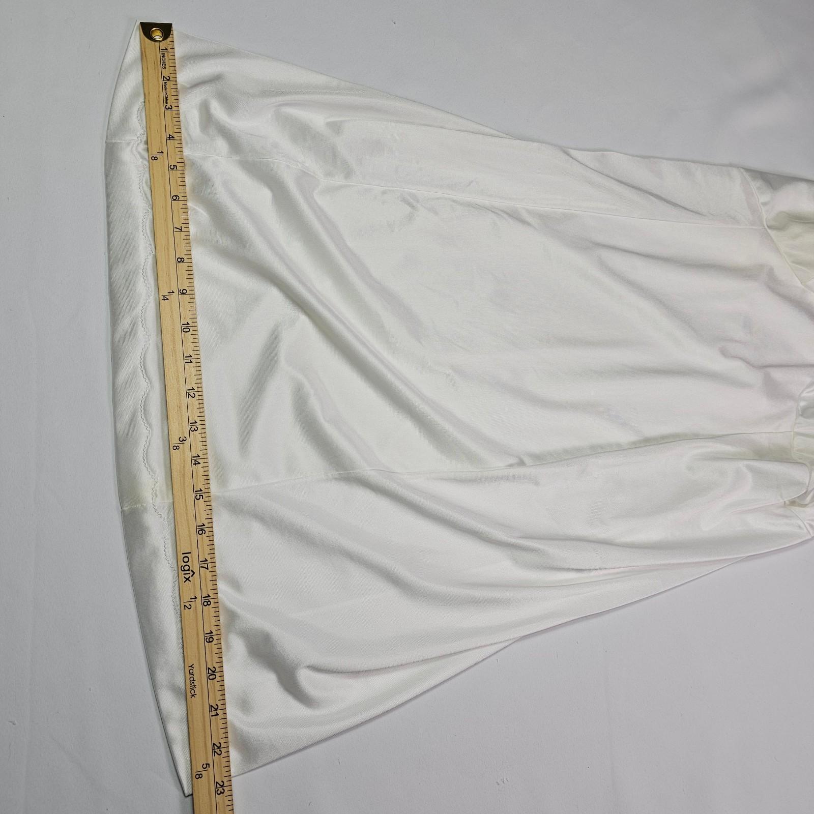 Vintage Sears White Full Slip Size 38 Short Nylon Anti-Cling Adjustable Straps