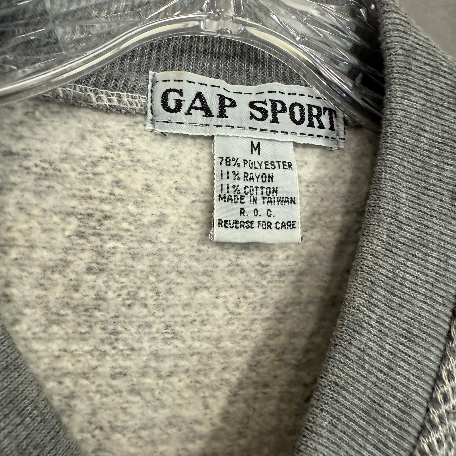 Vintage GAP Sport Fleece Vest Gray & Black Colorblock Normcore Women’s Size M