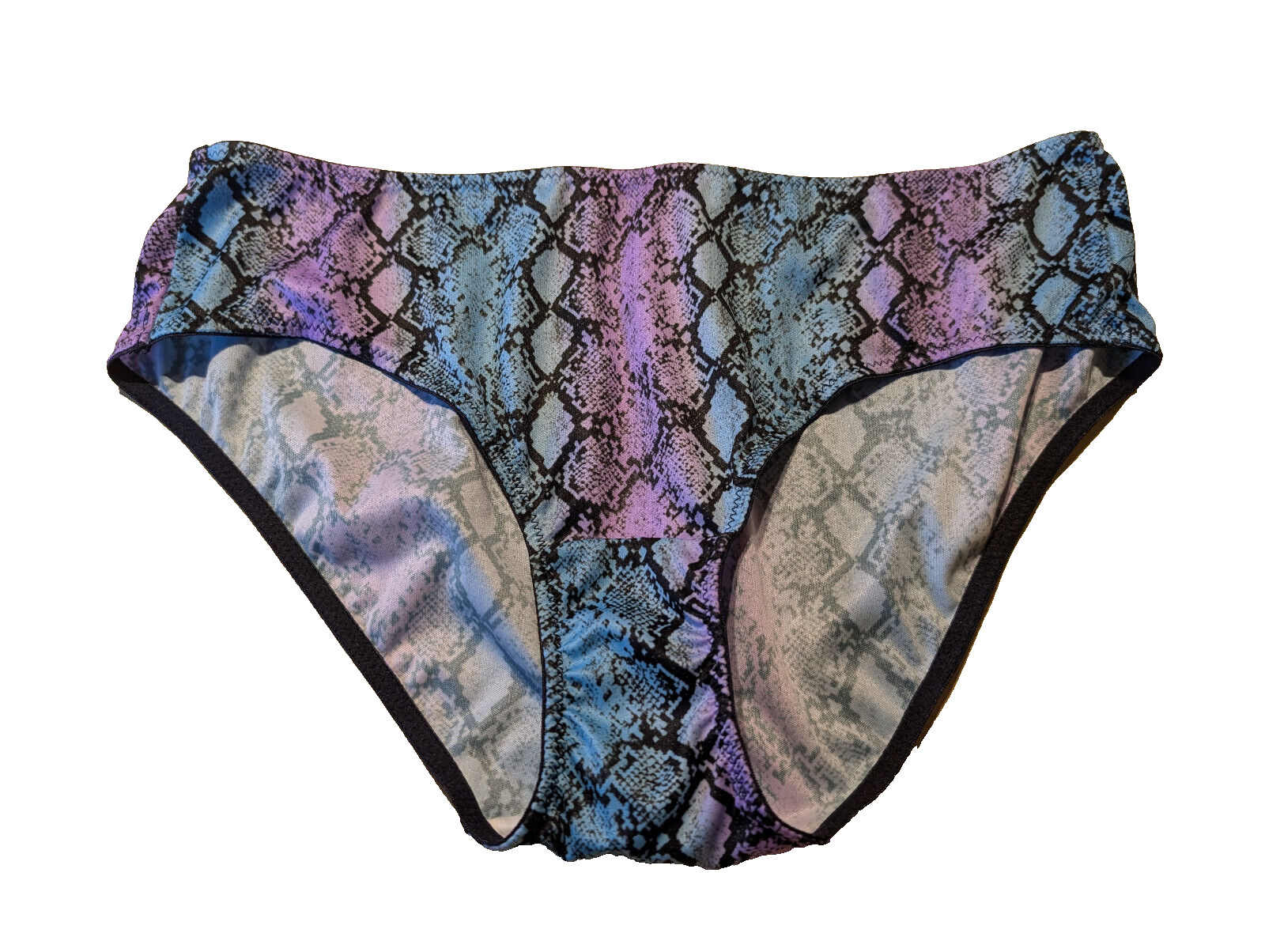 Vintage Y2K St Eve Intimates XL (8) Panty Hong Kong Hi Cut Silky Microfiber New
