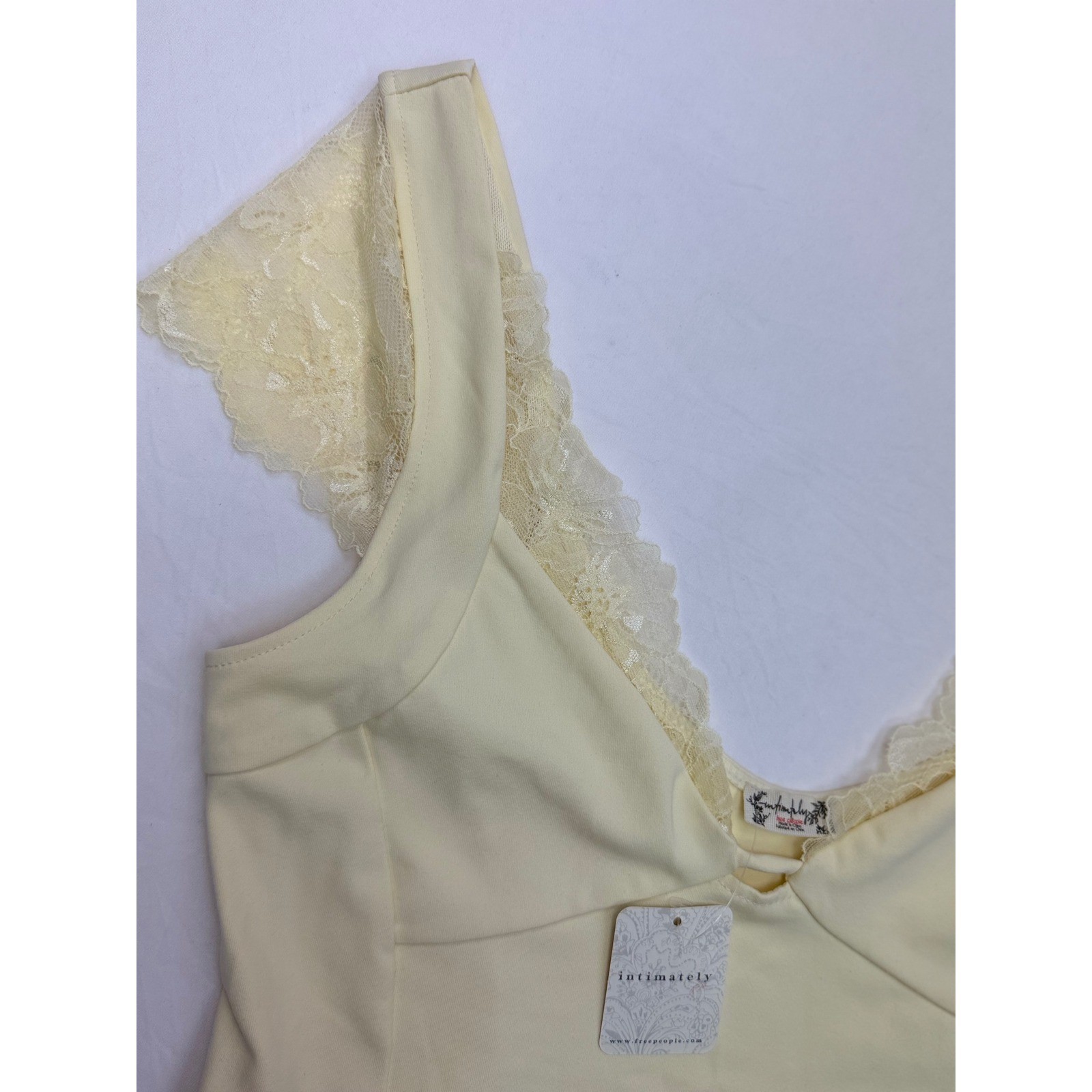 NEW Free People Lemon Icing Lace Cami