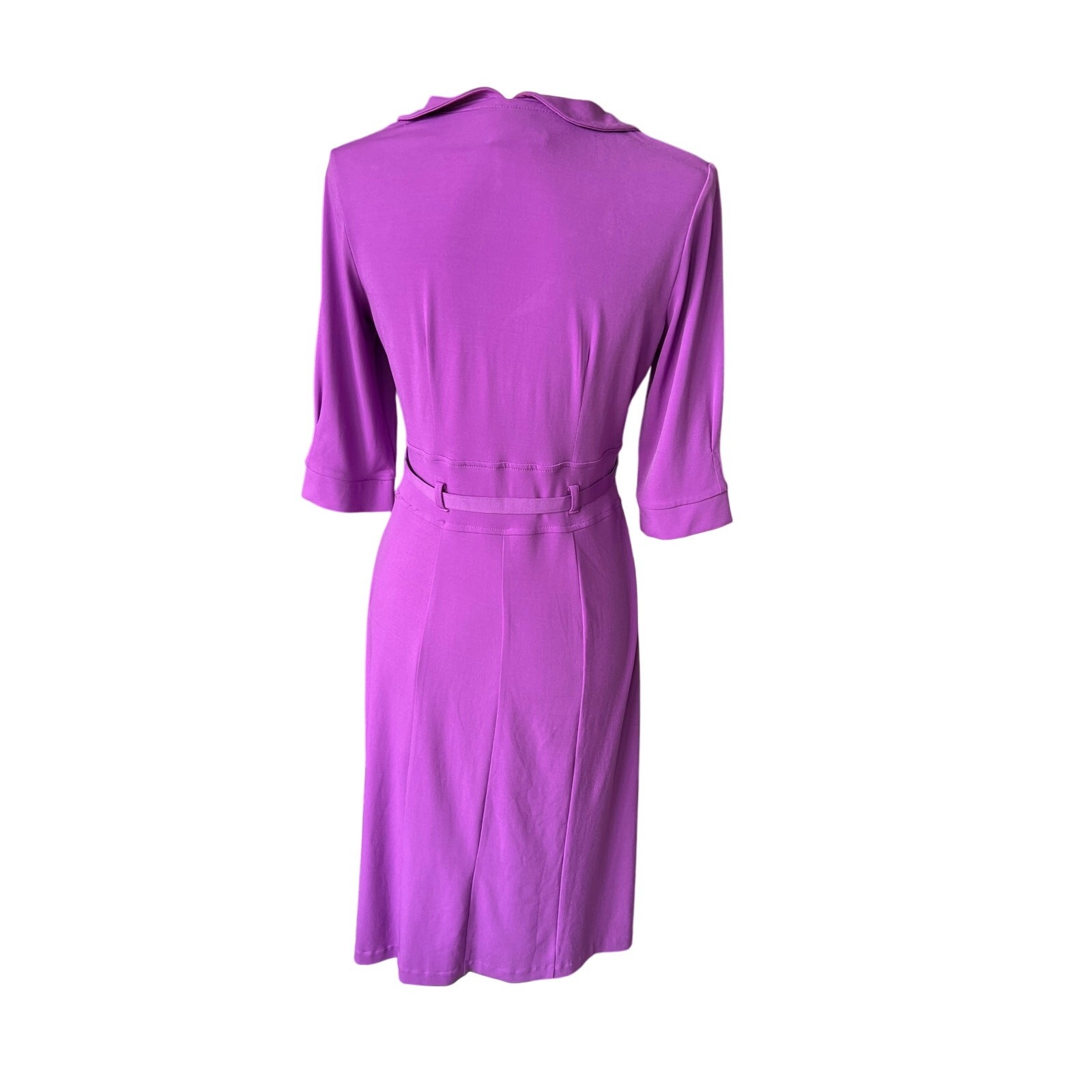 Vintage Chadwick’s Purple 1970s Polyester Spandex Dress Women’s Size 6 80s Retro
