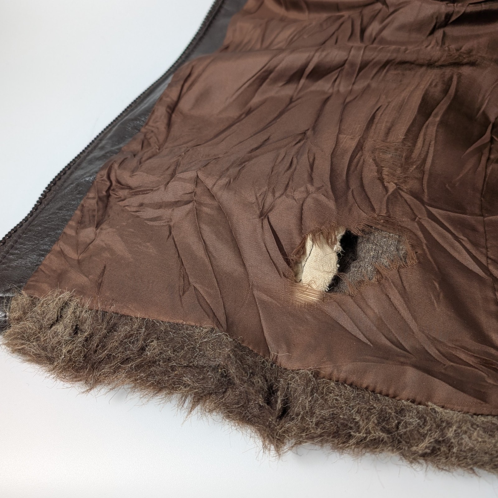 VTG Cooper Sportswear Faux Fur Jacket Hooded Boho Penny Lane Coat 70s 80s USA L