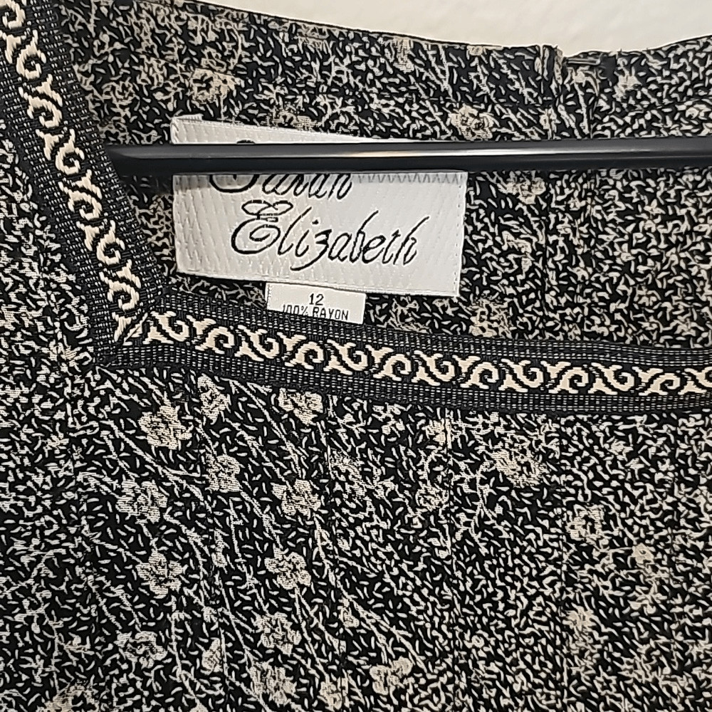 Vintage Sarah Elizabeth black maxi Prairie dress size 12
