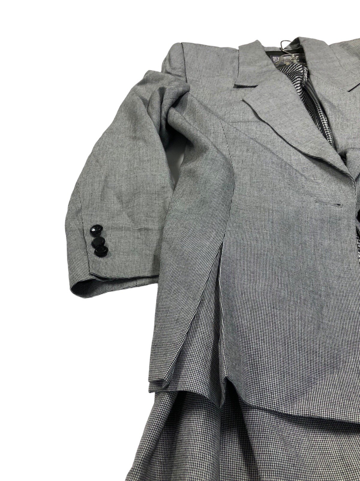 Vtg 80’s STIRLING COOPER New York 3 PC Suit Skirt Top Size 12 13 Gray New Tags