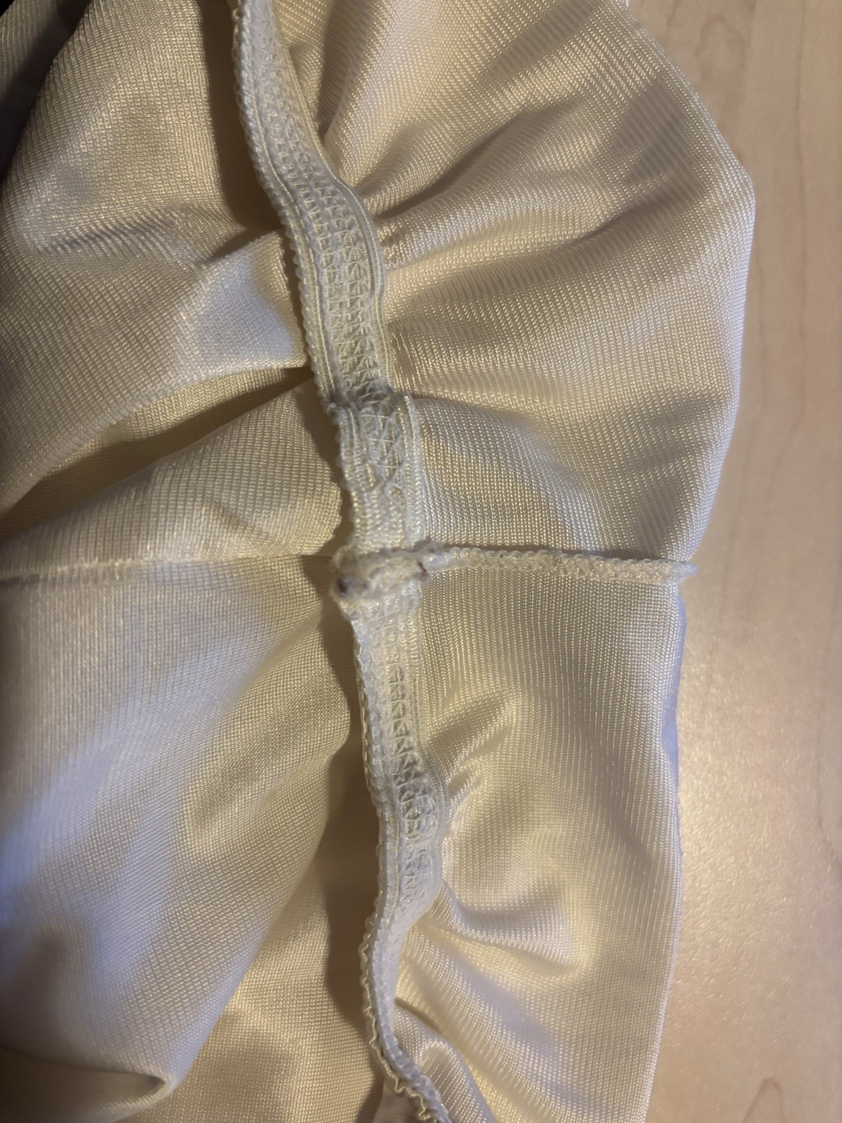 Vtg Silky Wedding Shiny Slip Half Slip Lace Slip Pin Up Flower lace Slip