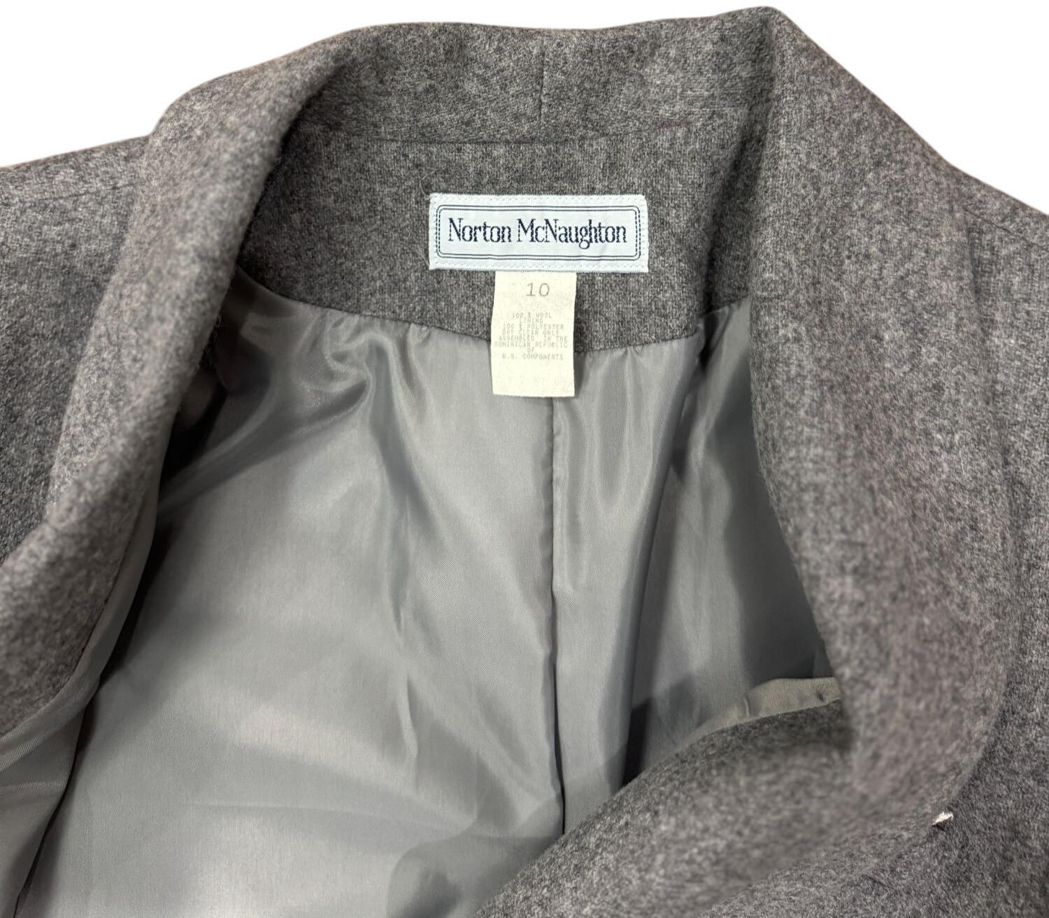Vintage Norton McNaughton Womens 10 Gary 100% New Wool Winter Chic Blazer Jacket