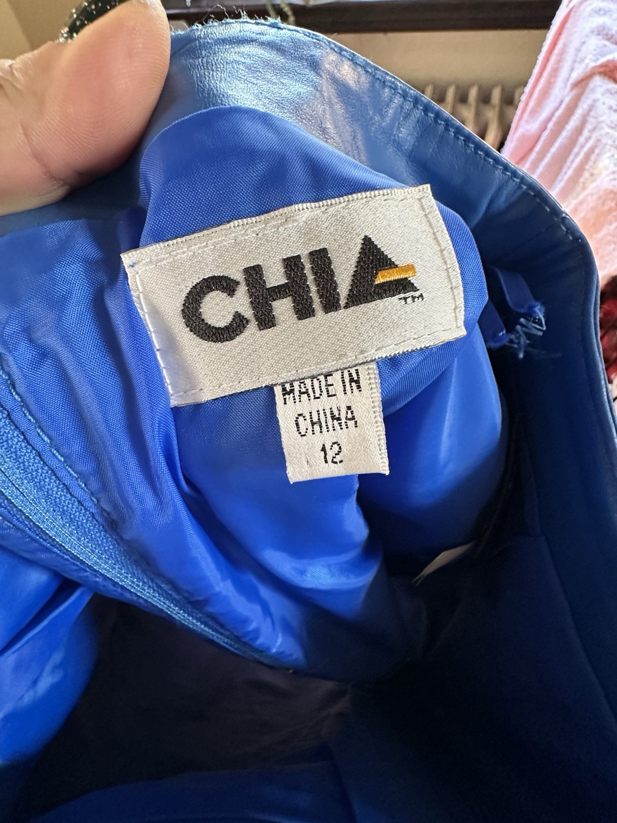 Vintage 80’s Chia Leather Mini Skirt Electric Blue Sz. 12 EUC