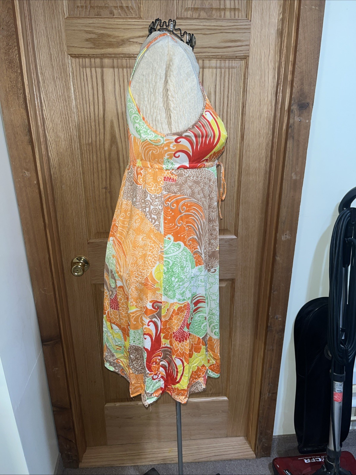 Vtg 60s Gossard Artemis Sheer Nylon Dress/Night Gown Bright Floral Read