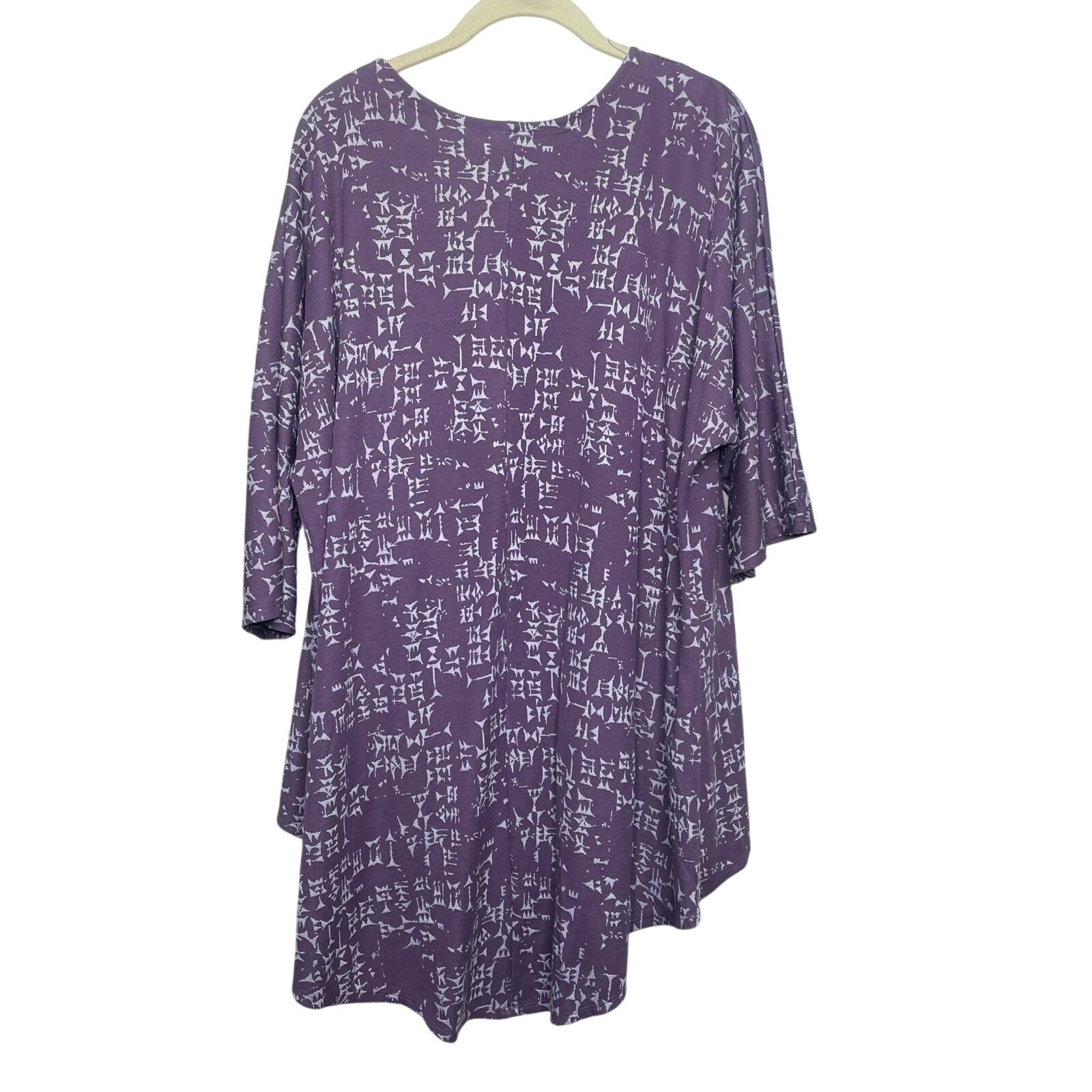 Vintage LuLaRoe Lindsay Kimono Cardigan Purple Jacquard Open Front S 0-10