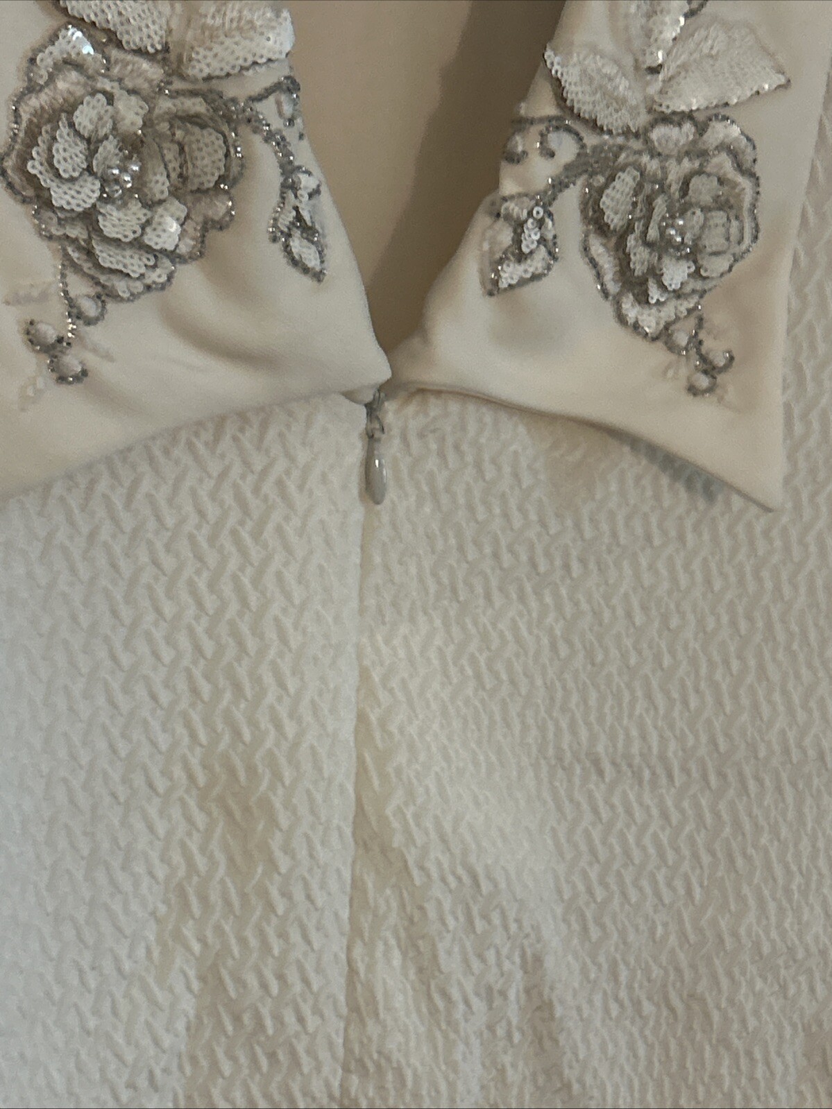 Vintage Valentino Night Amen Wardy Dress Cream Sequins Beaded Dress