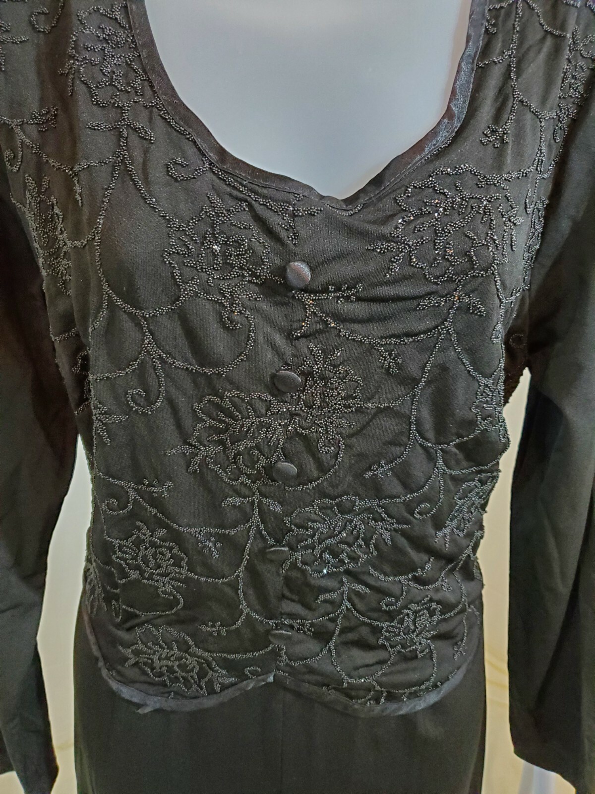 Vintage 80sPiccalino Petites Glam Beaded Disco Bodysuit Jumpsuit Romper Size 12P
