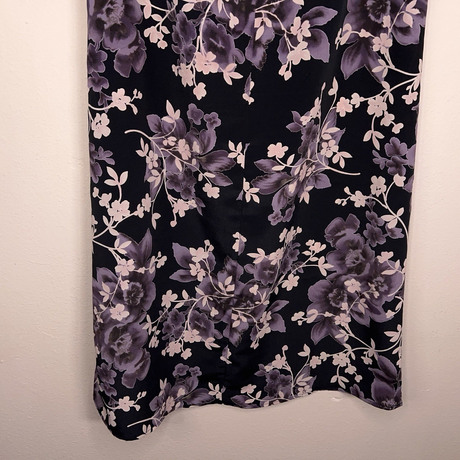 Vintage Small Hana Purple Floral Maxi Skirt Lightweight Womens Vintage 16