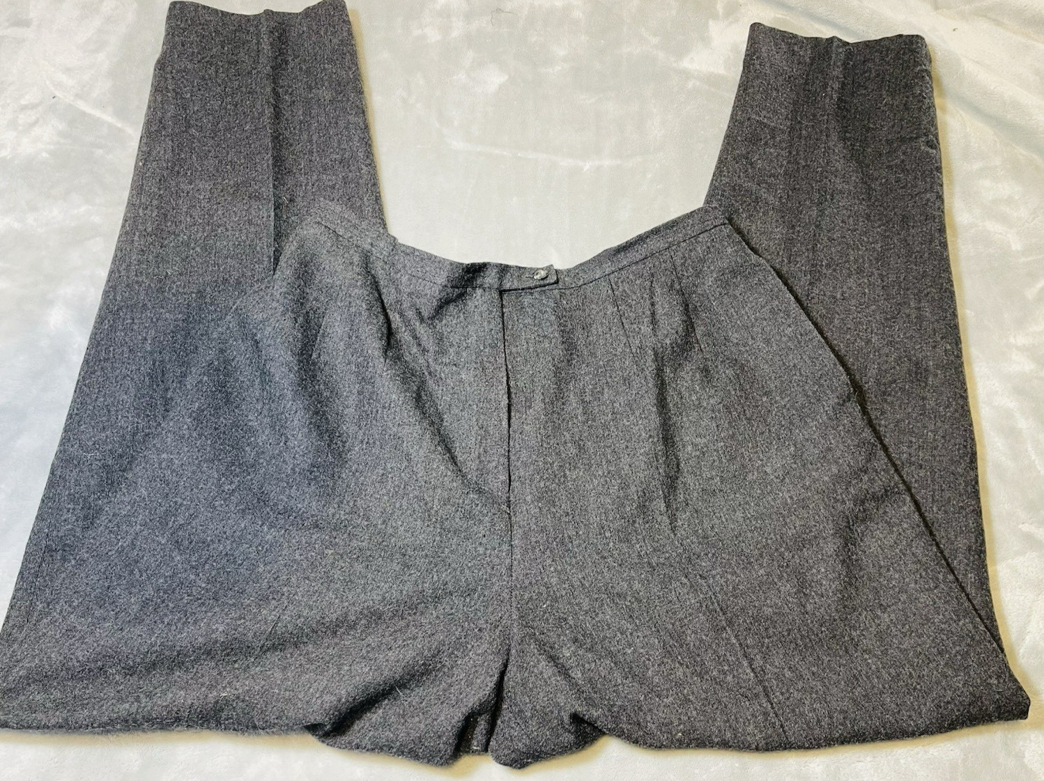 VTG Harve Benard Sport Wool Pants Womens 12 Charcoal Gray Trouser Tapered