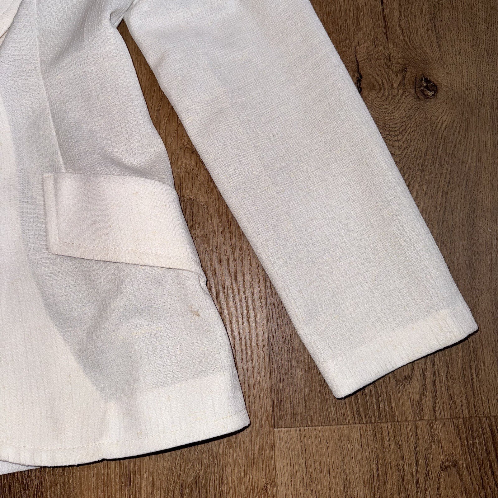Vintage Jantzen Leisure Jacket Blazer Womens 10 Hippie Disco 60s 70s White MCM