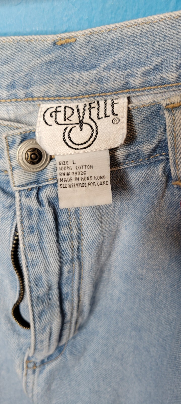 Vintage 80s 90s Cervelle Denim Western Skirt Size Large