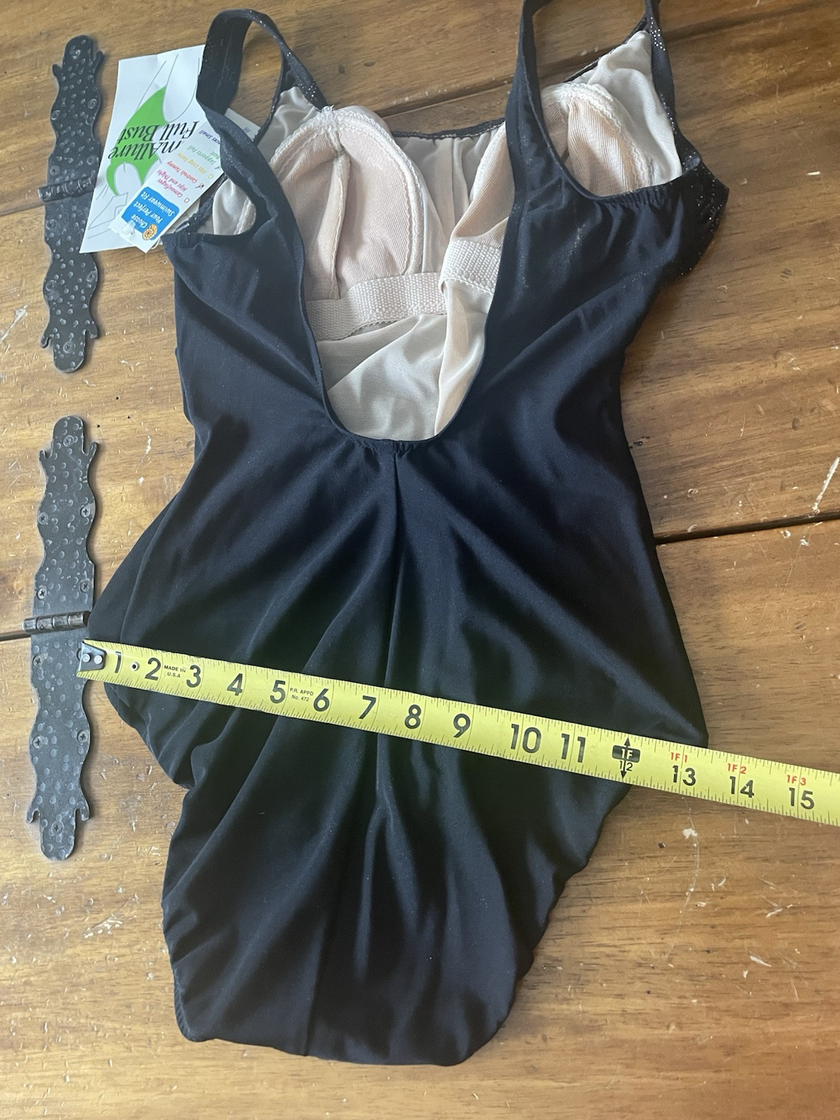 New Tags NWT Vintage 90s Slim Allure Sears Shaping Bathing Suit Swim Wrap Sz 10