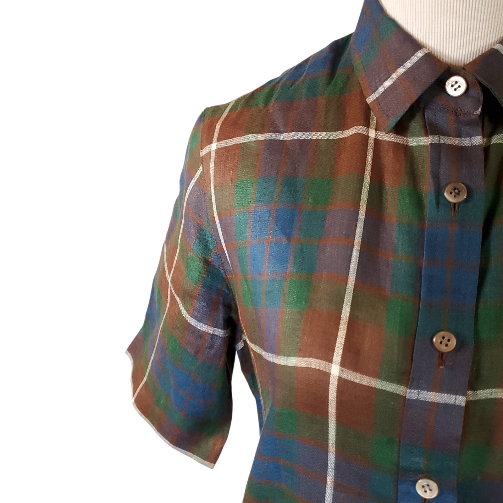 Vintage Scotch House Tartan Plaid Shirt Dress Old Money Preppy Academia Retro M