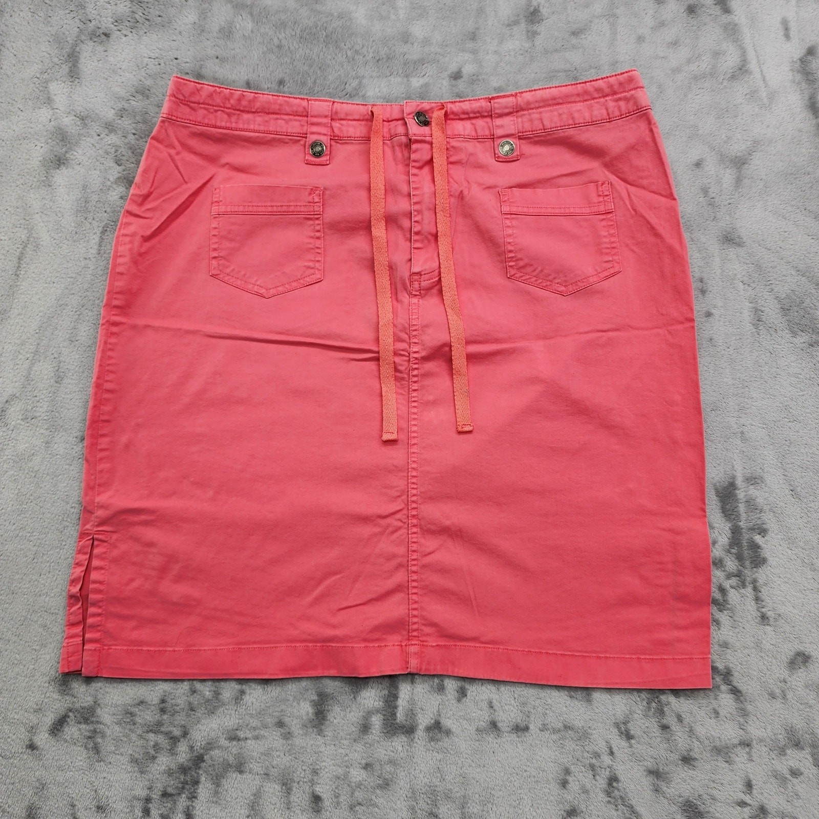Vintage Route 66 Skirt Womens 16W Pink Drawstring Cargo Pencil Mini Side Slit