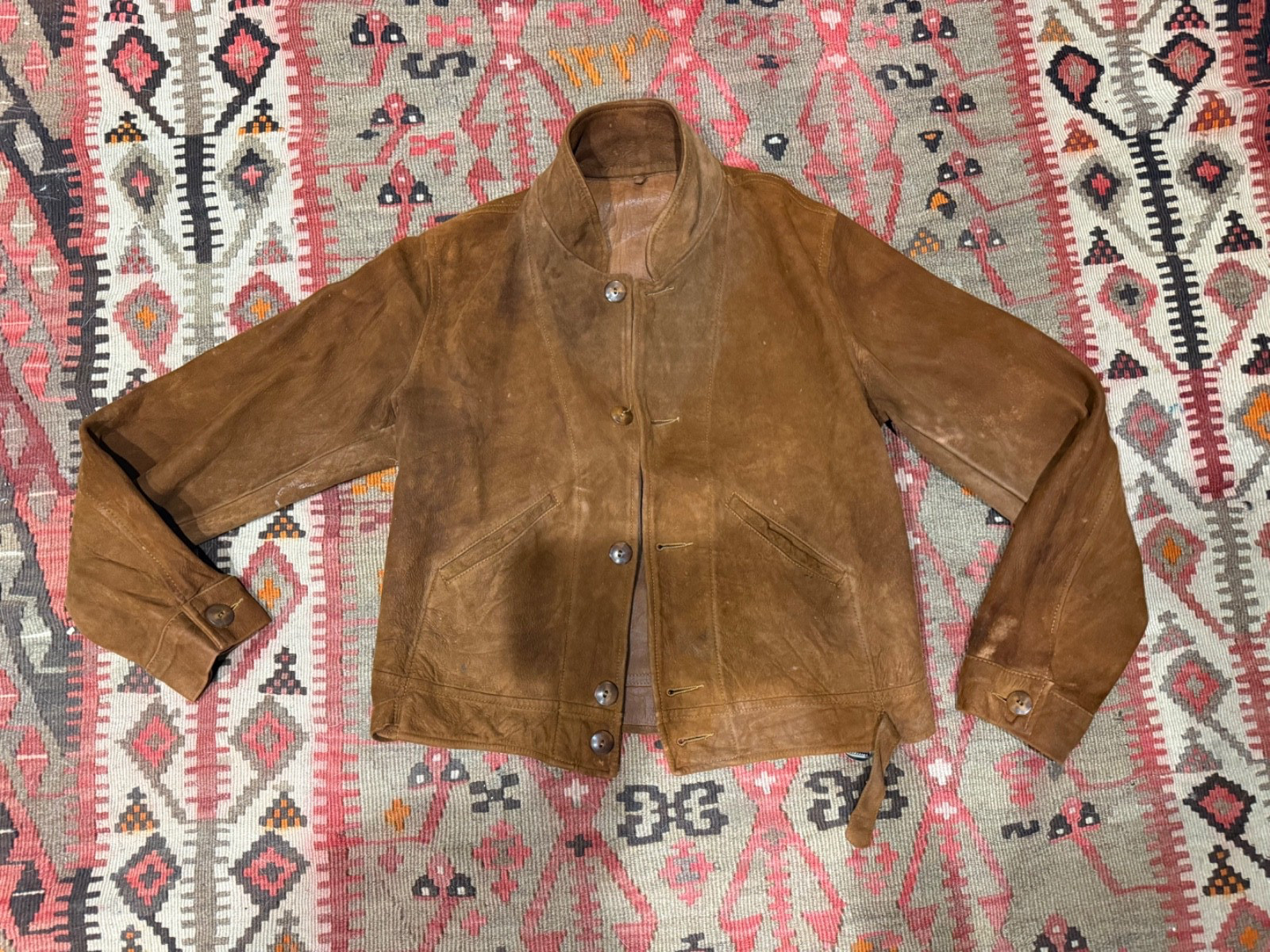 Vintage 1930’s rare small deer skin cossack riding jacket