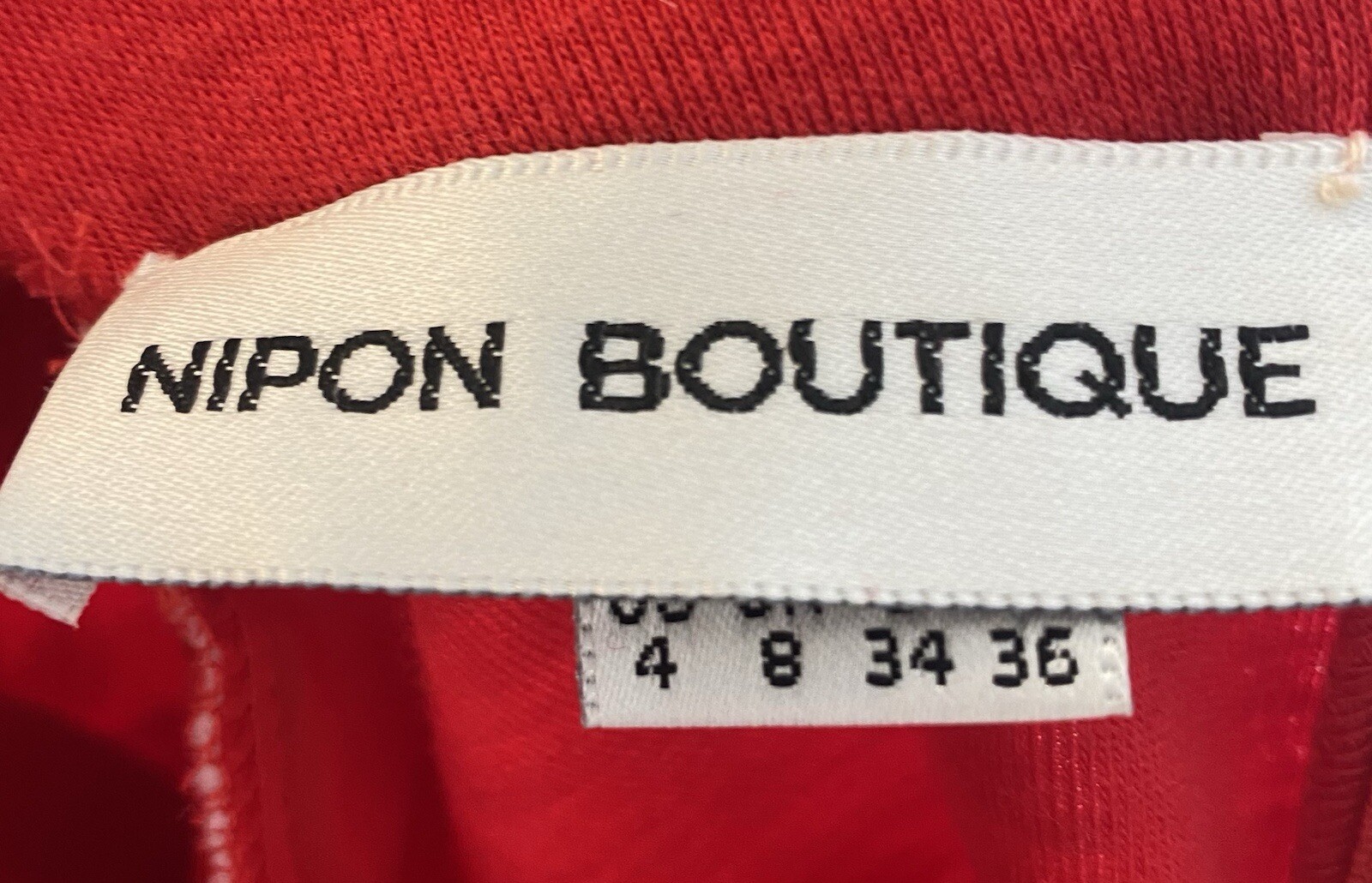 Vintage ALBERT NIPON BOUTIQUE Red Wool Dress Wiggle Pencil Talon Sz. 4 USA