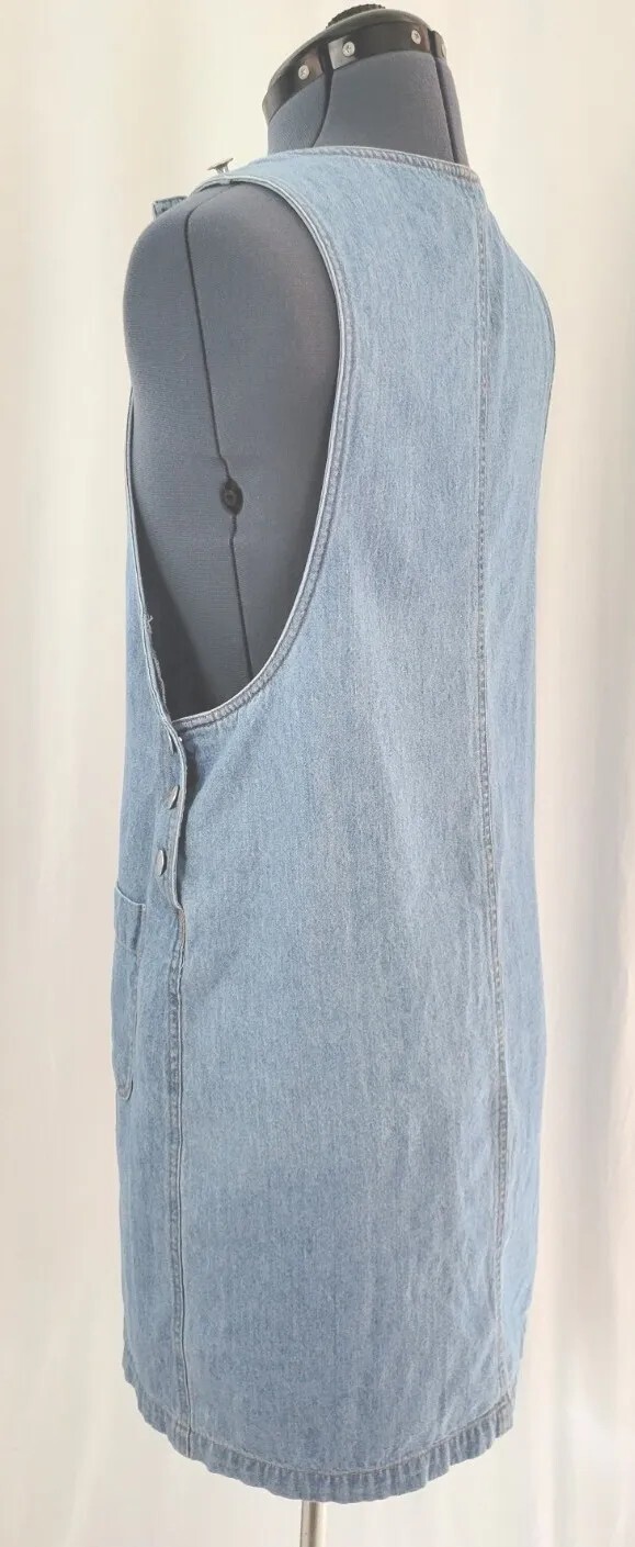 Vintage FADS Denim Jumper w Front Patch Pockets Size Small