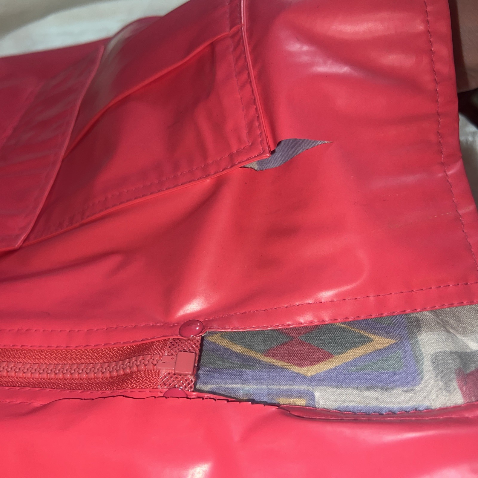 Misty Harbor Slicker Hooded Rain Coat Jacket Spring Y2K Princess Pink Lined