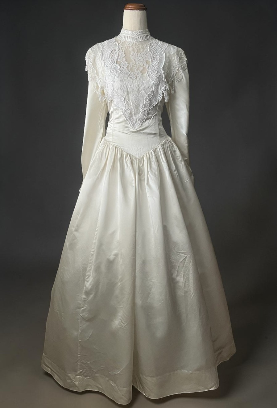 Vintage 1980s Jessica McClintock Gunne Sax Wedding Bridal Dress / Gown – Size L