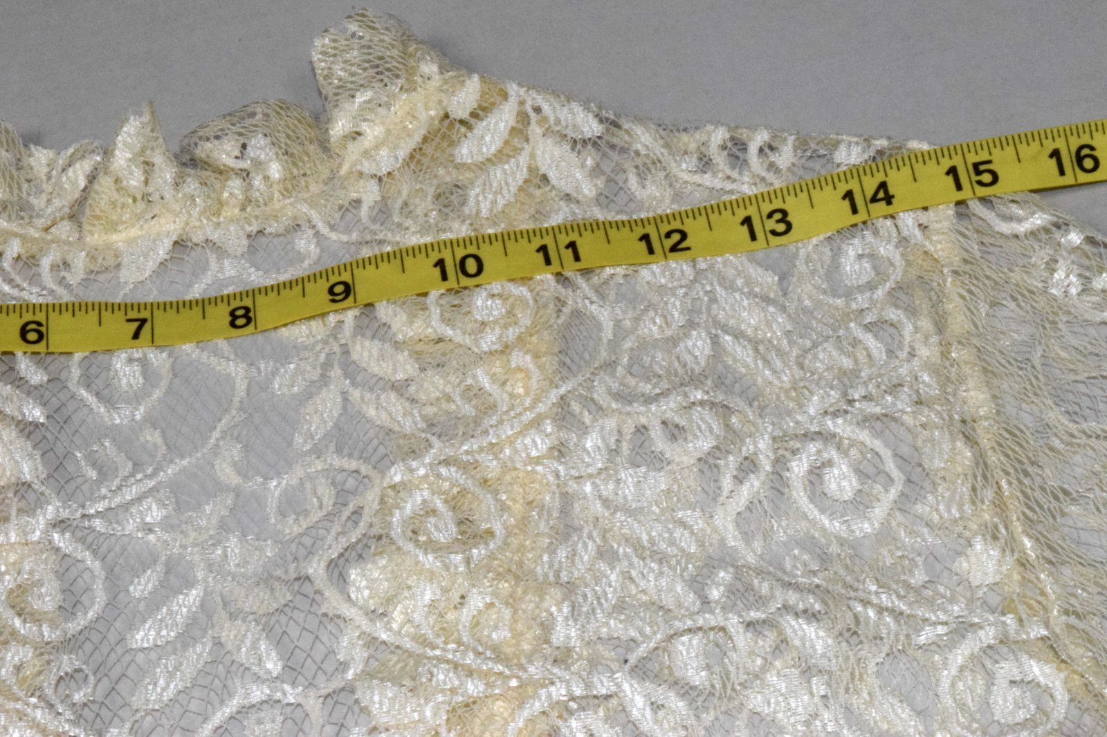 Vintage Lace Top Montgomery Ward Size S 60s Cardigan Style Ivory Lace Ruffle NWT