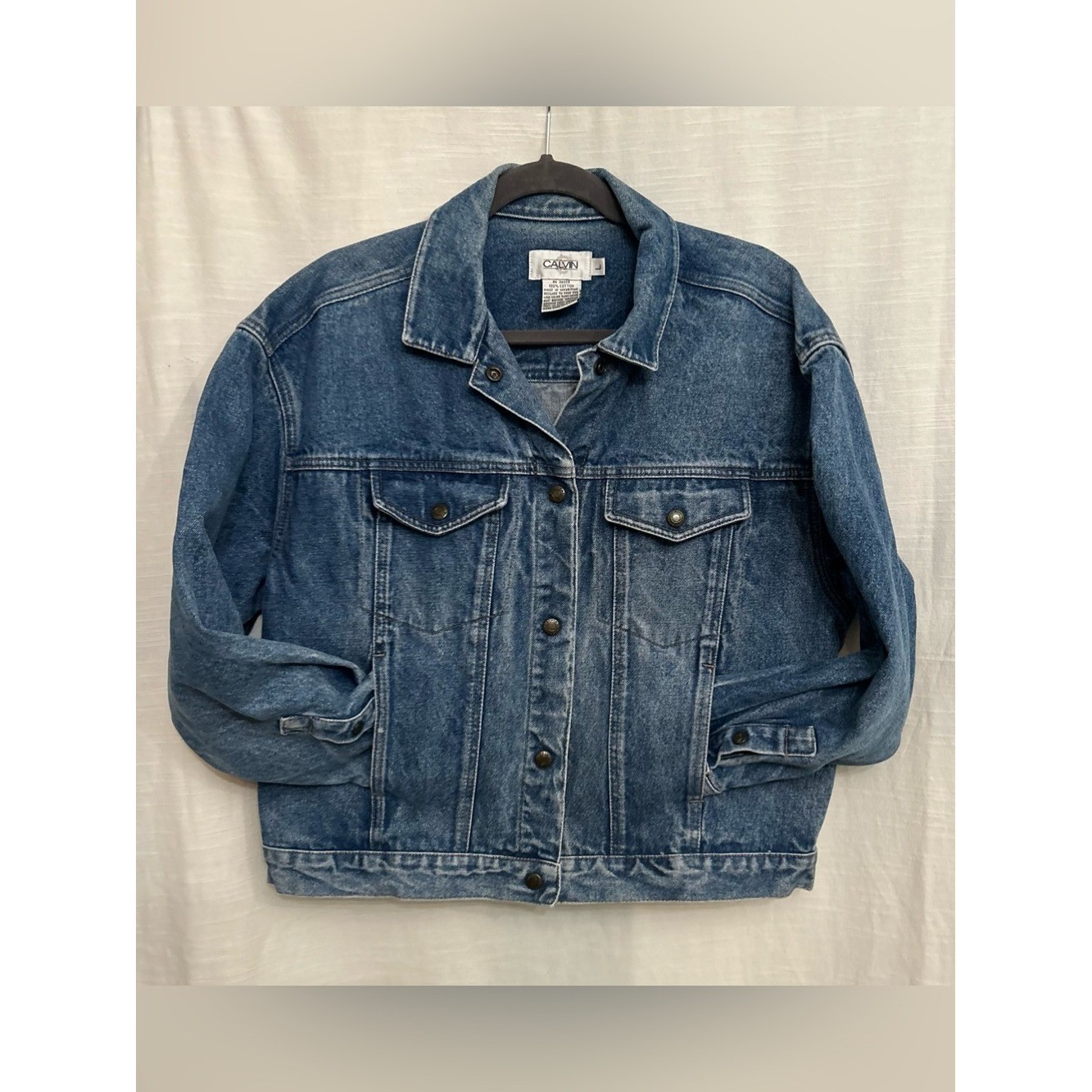 True Vintage Calvin Klein Medium Blue Denim Trucker Jacket