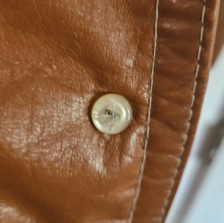 VTG Montgomery Ward The Tannery Women’s Leather Trench Coat Size 9/10