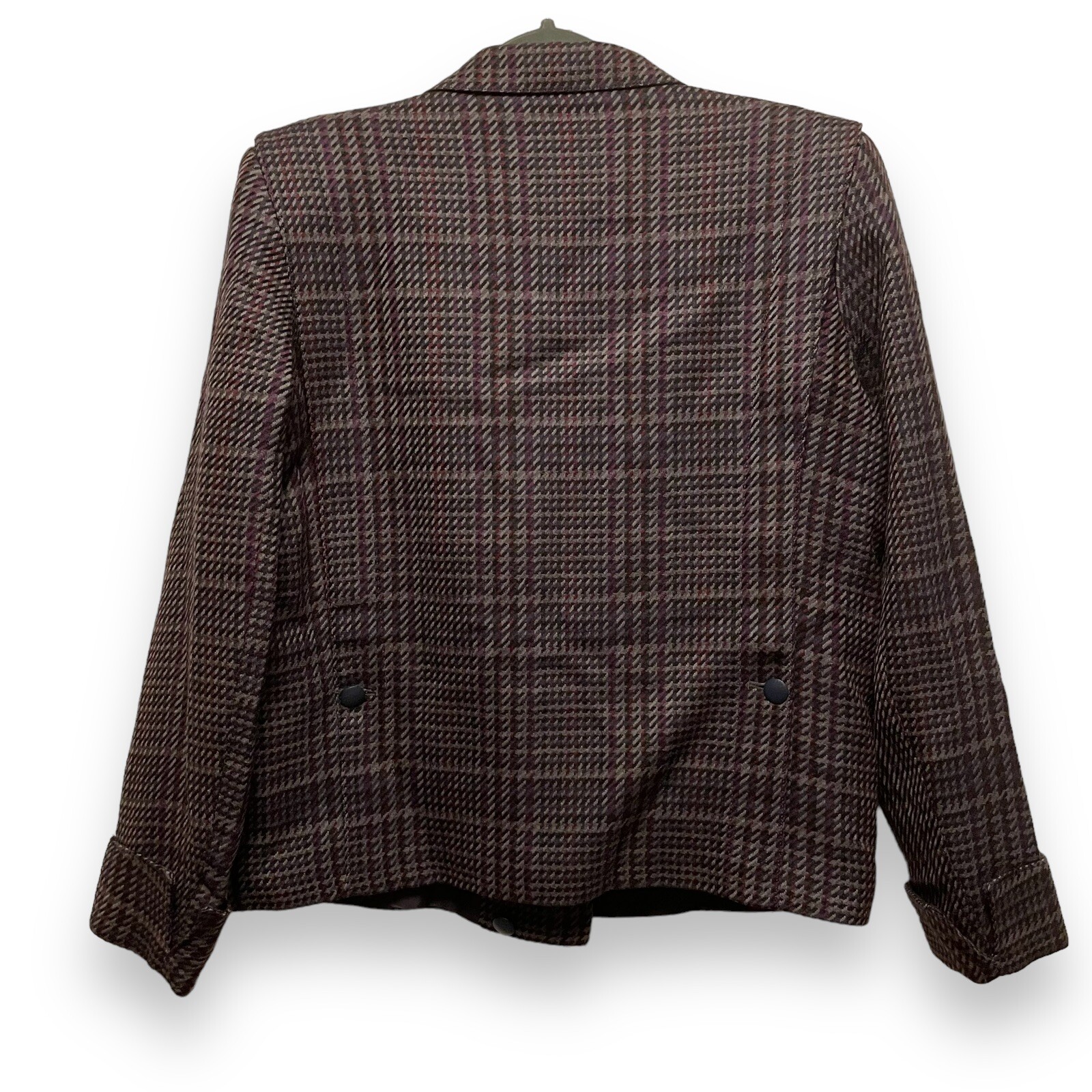 Vintage 90’s Hyphen Blazer Pattern Gray Maroon Purple Green Women’s Size 14