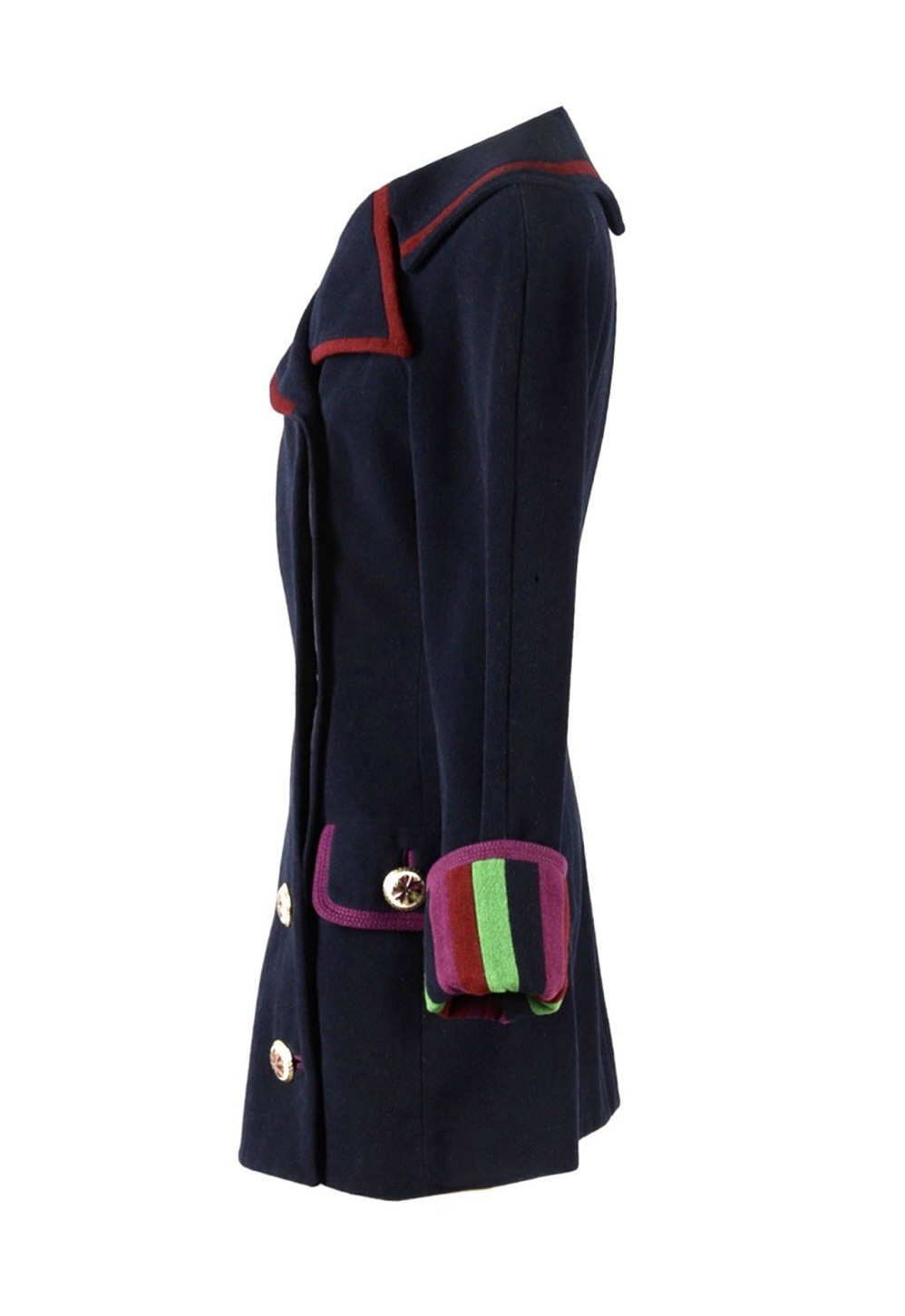 *GIANNI VERSACE COUTURE* F/W 1993 Military Sailor Cashmere Blend Peacoat
