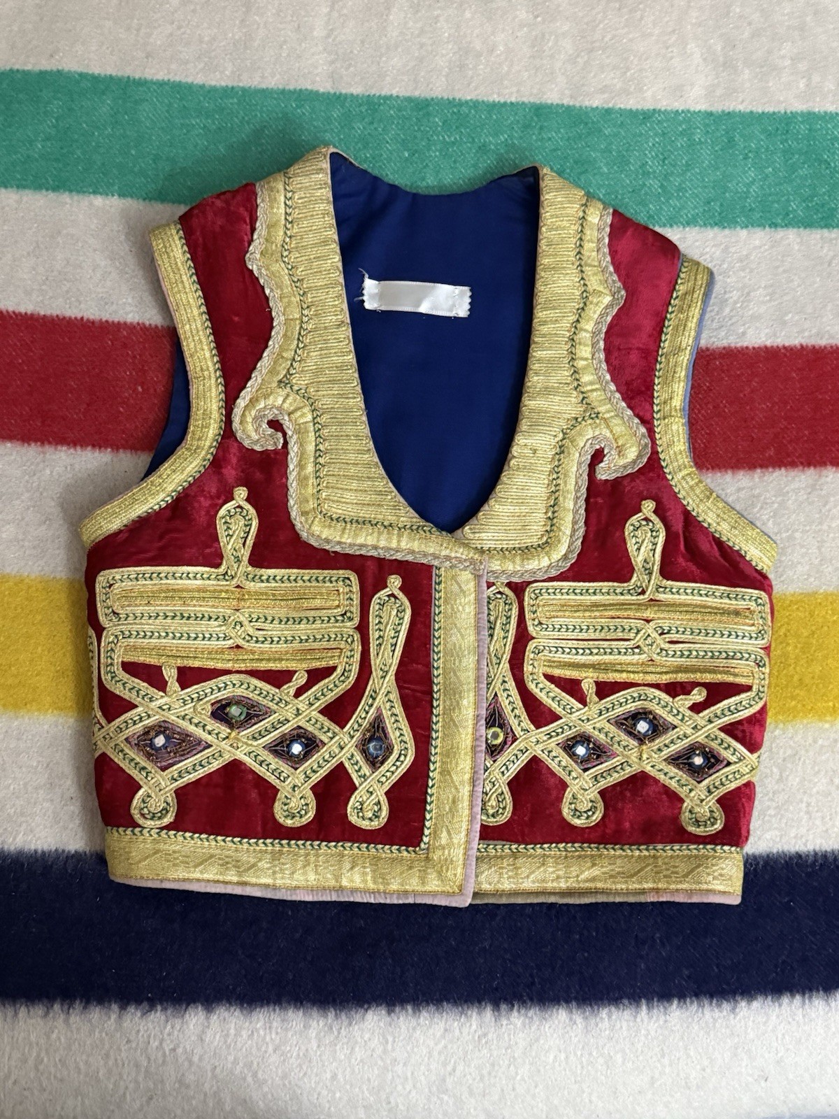 Early 1900s Antique Afghan Waistcoat Vest Extra Small Jim Morrison Jimi Hendrix