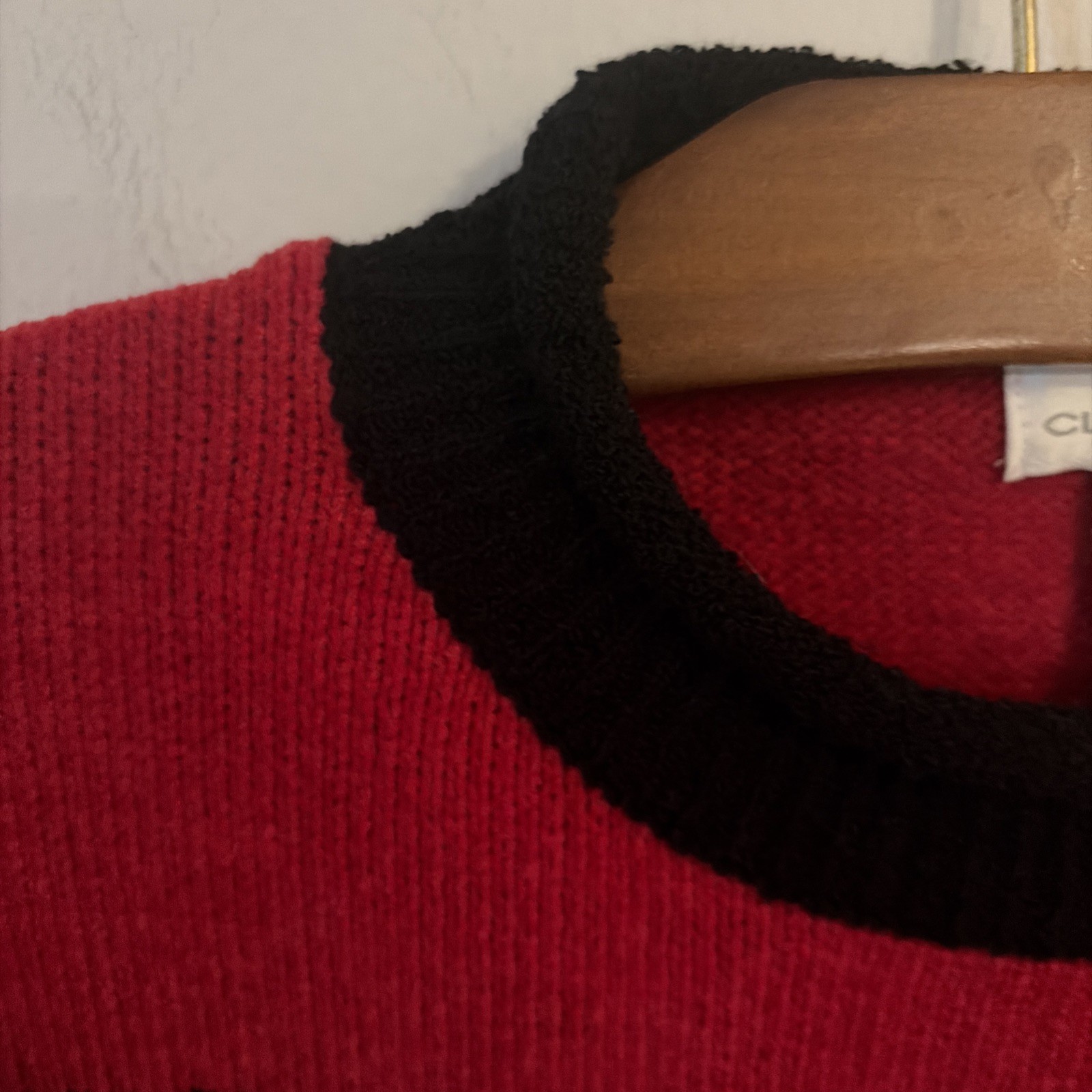 Vintage Claudia D Red Fair Isle Roll Neck Nordic Knit 90s Ski Pullover Large