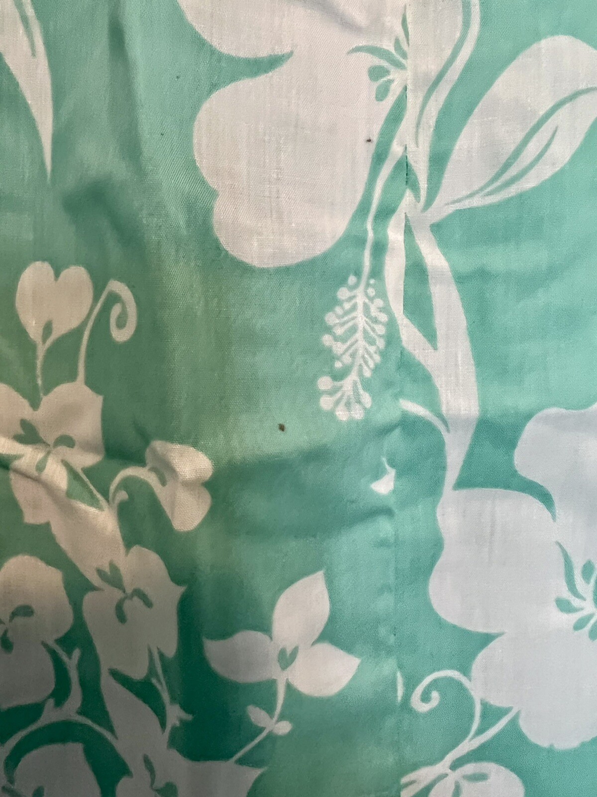 VTG Dutchmaid Nightgown House Dress Green Floral Eyelet Collar Size 15 MediumNOS