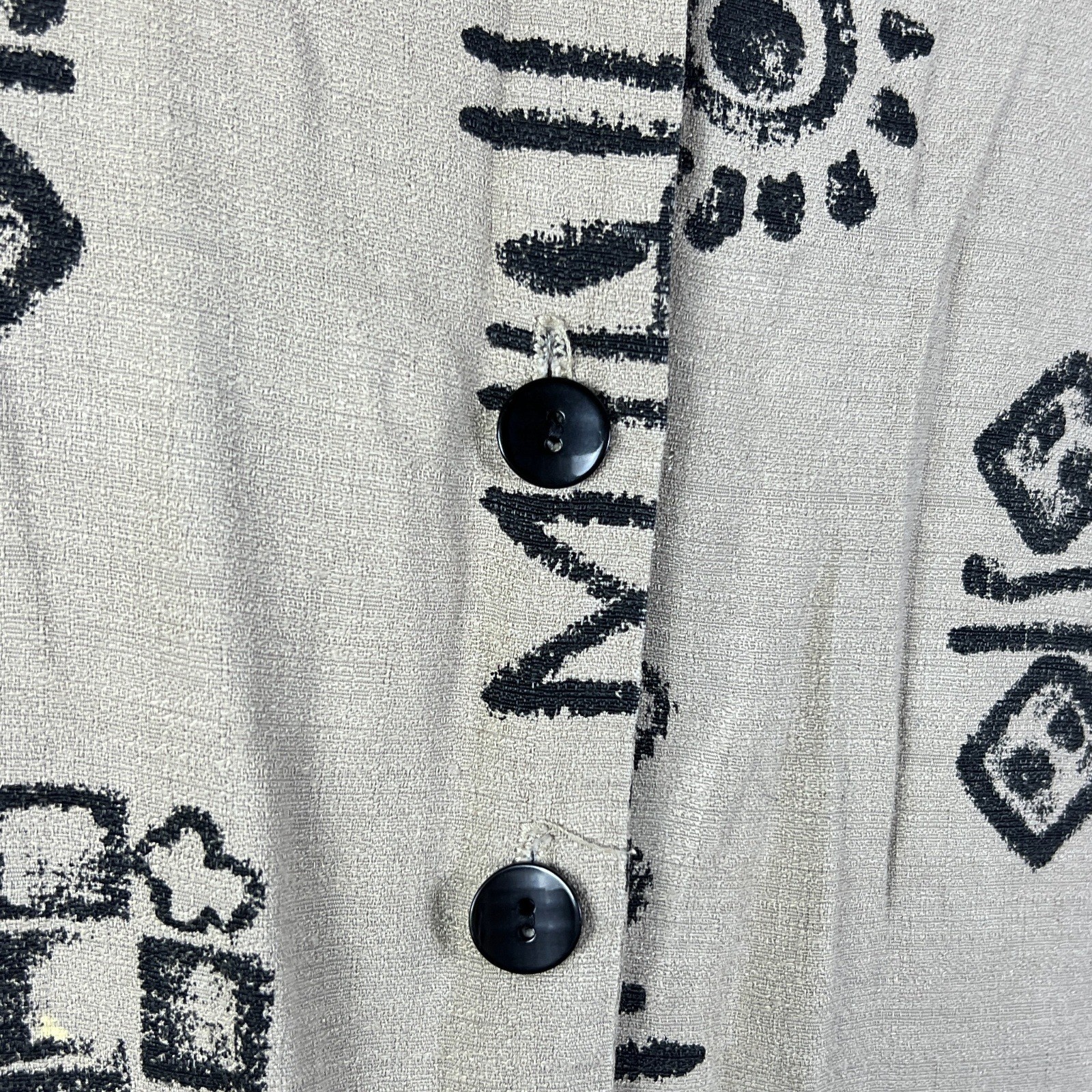 90s Betsy’s Things Shirt Women’s M Boho Tribal Print Button Up