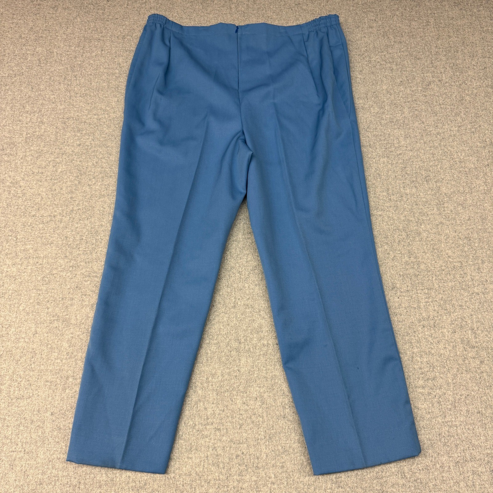 Vintage Blue Pant Suit Set Jacket & Trousers Gold Crest Buttons Professional 2PC