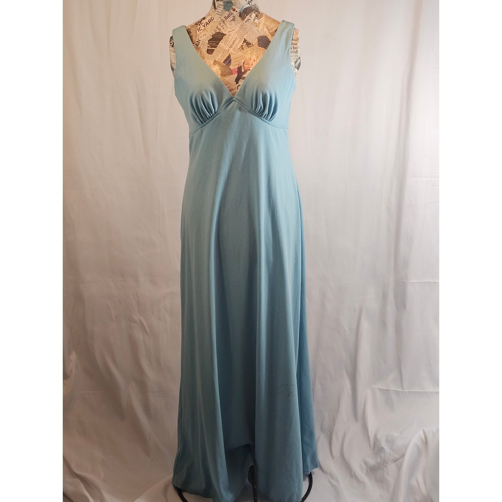 Hand made vintage maxi dress. Blue Size Small Needs Altered. Please Read.