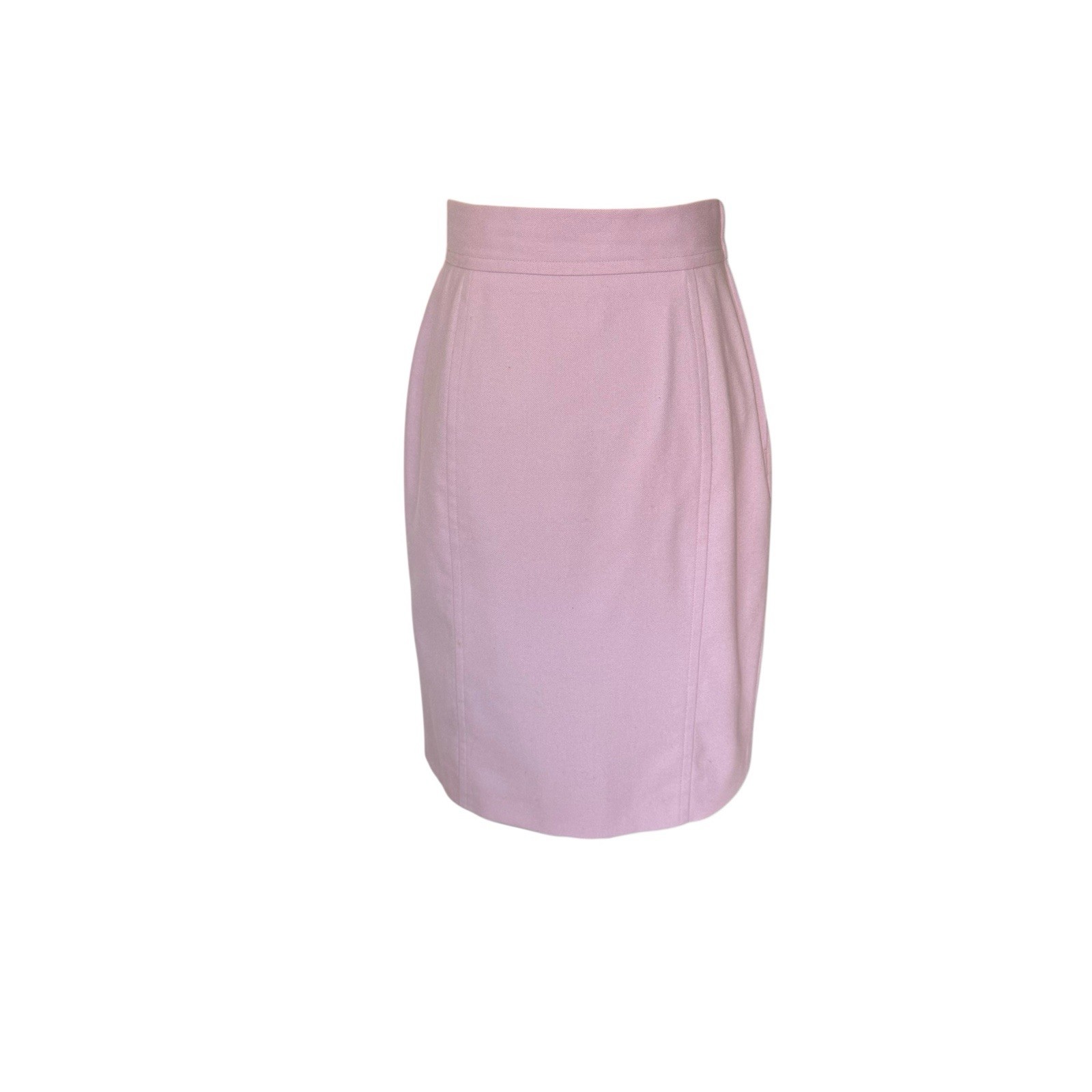 Vintage 90s State of Claude Montana Lavender Wool High Waist Skirt Small