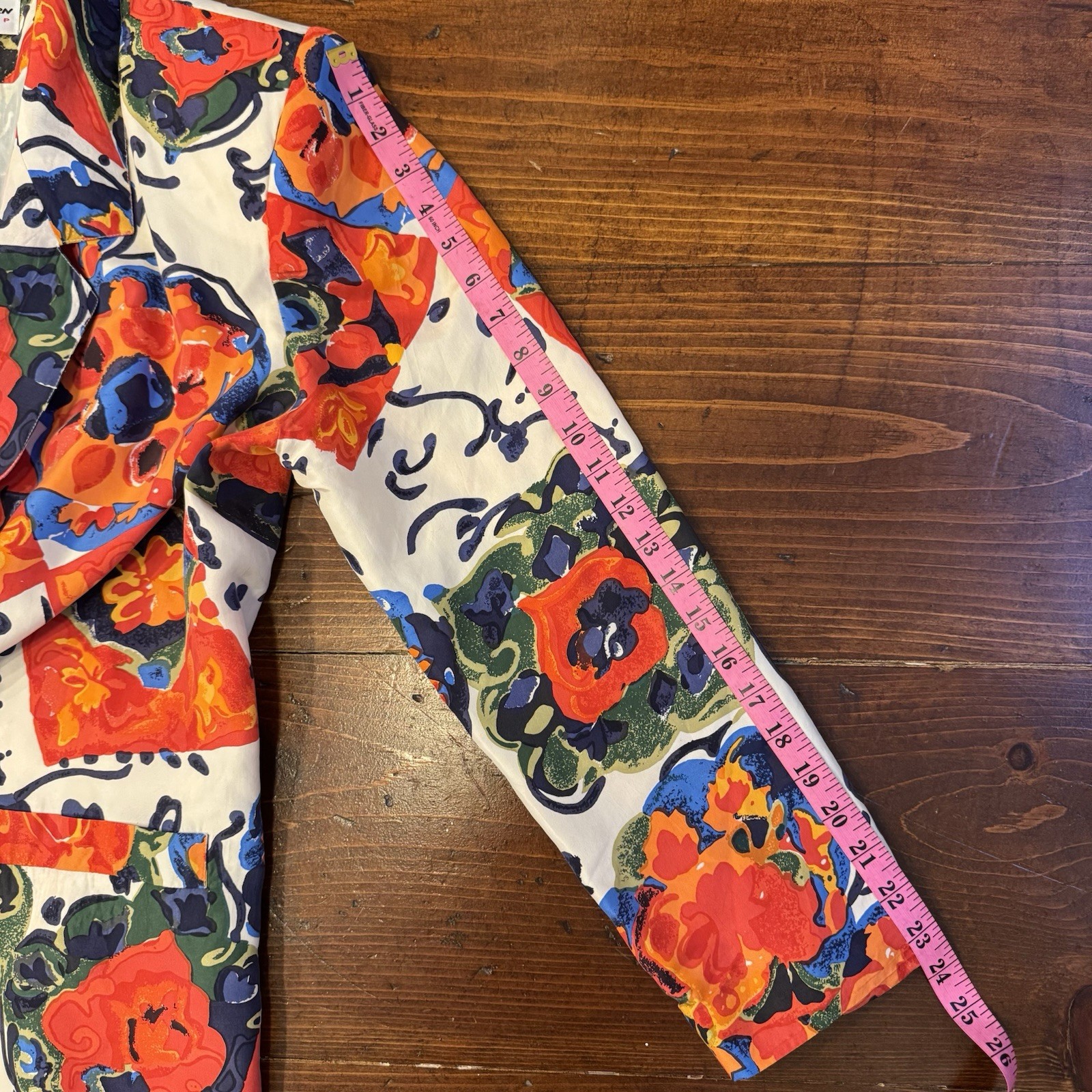 Vintage Carol Horn Workshop Bold Print 100% Silk Blazer Jacket – Medium