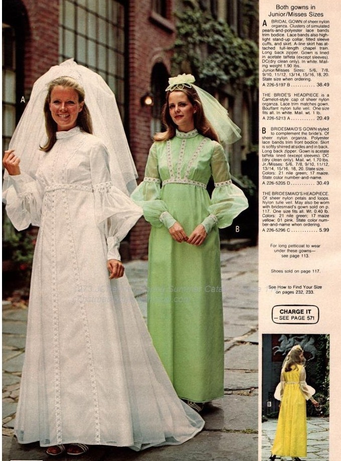 Vtg 70s Victorian Edwardian Revival Romantic Lantern Chapel Train Wedding Gown S