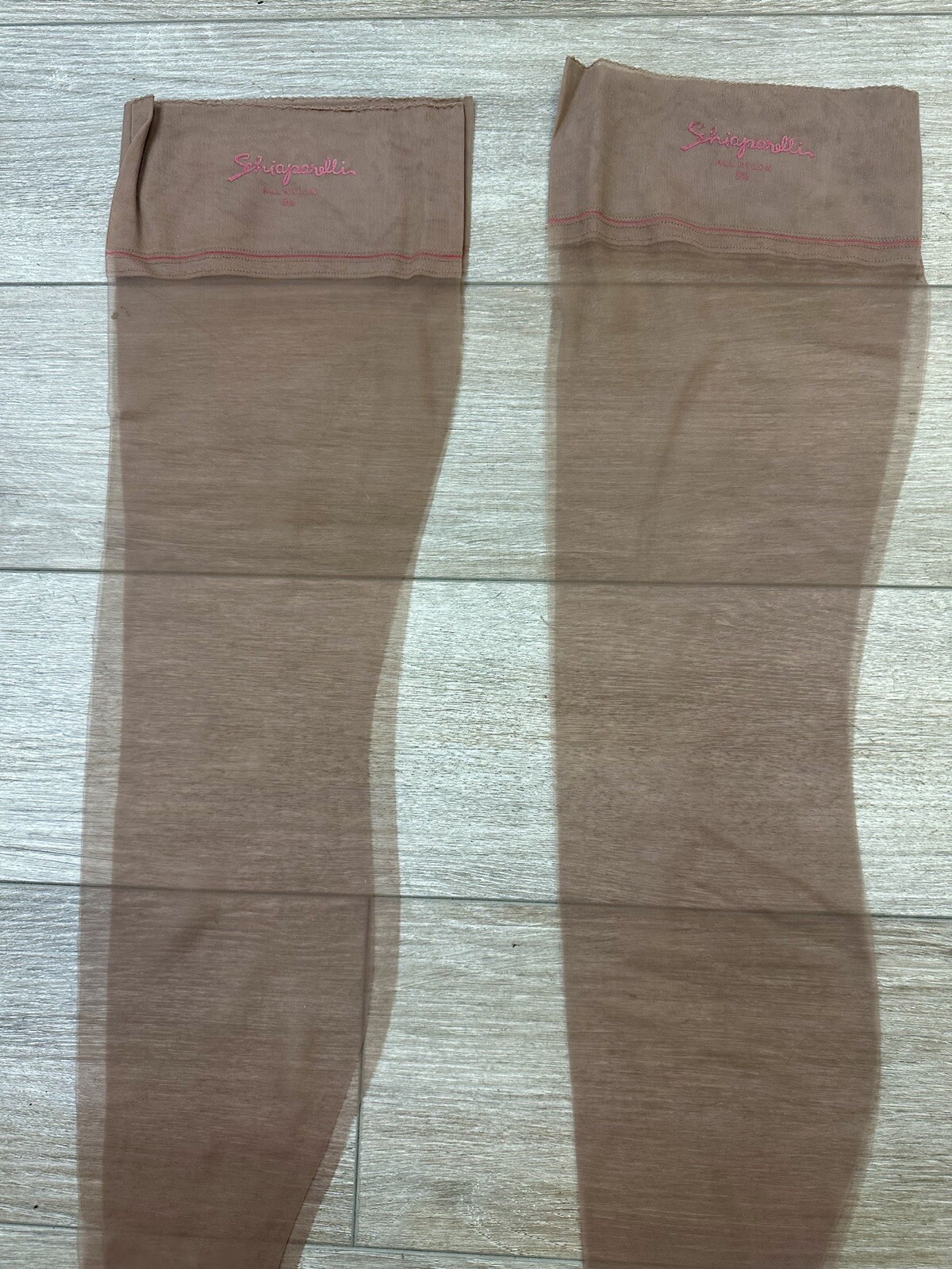 1960s Schiaparelli Brown Nylon Stockings Pantyhose Hosiery 2 Pairs in Box