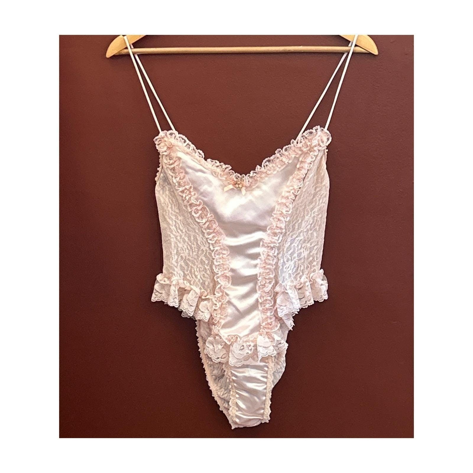 Vintage JWS Teddy Bodysuit Coquette Balletcore Romantic Dollette Ethereal Angel