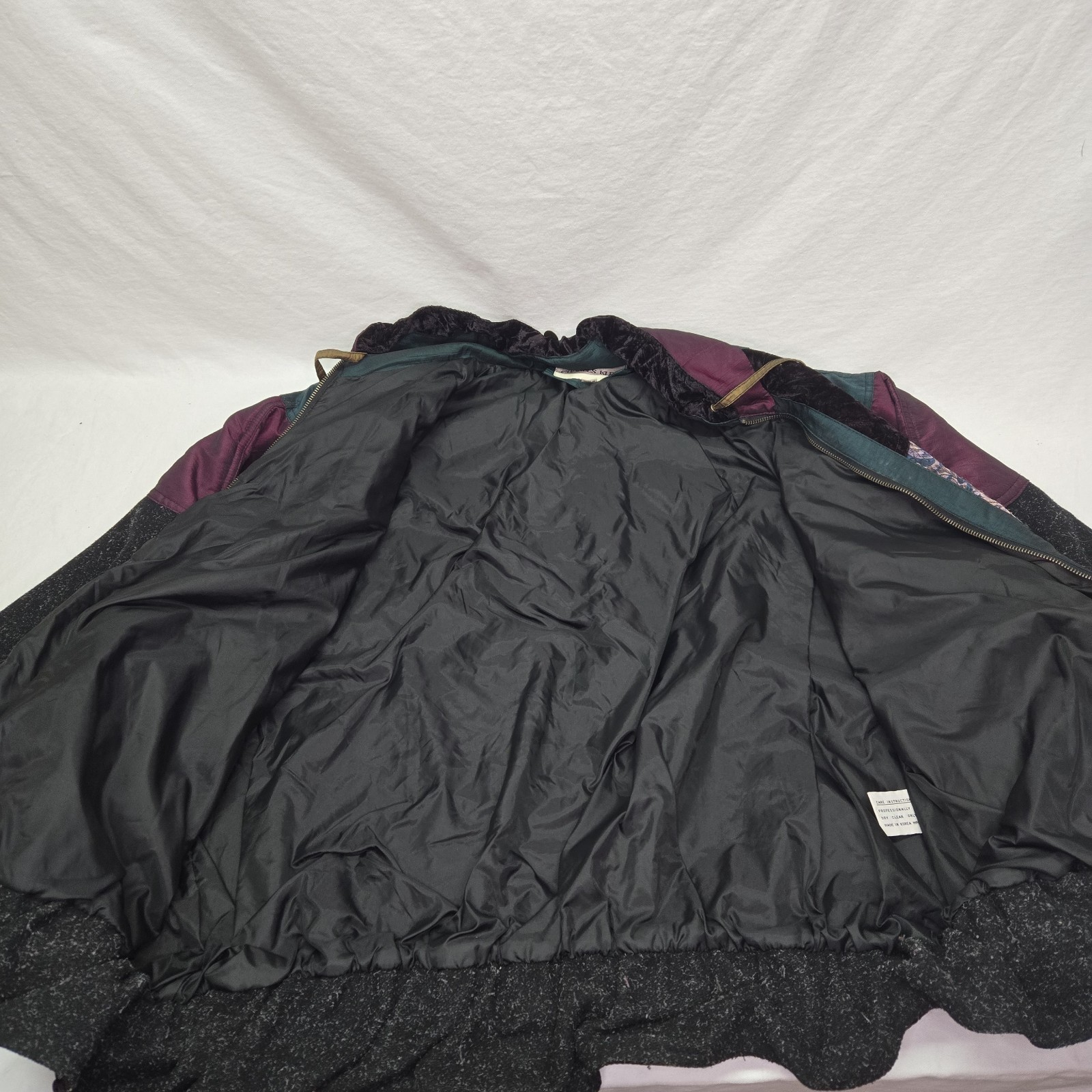 Vintage Charles Klein Women’s Jacket 2X Colorblock Patchwork 80s 90s