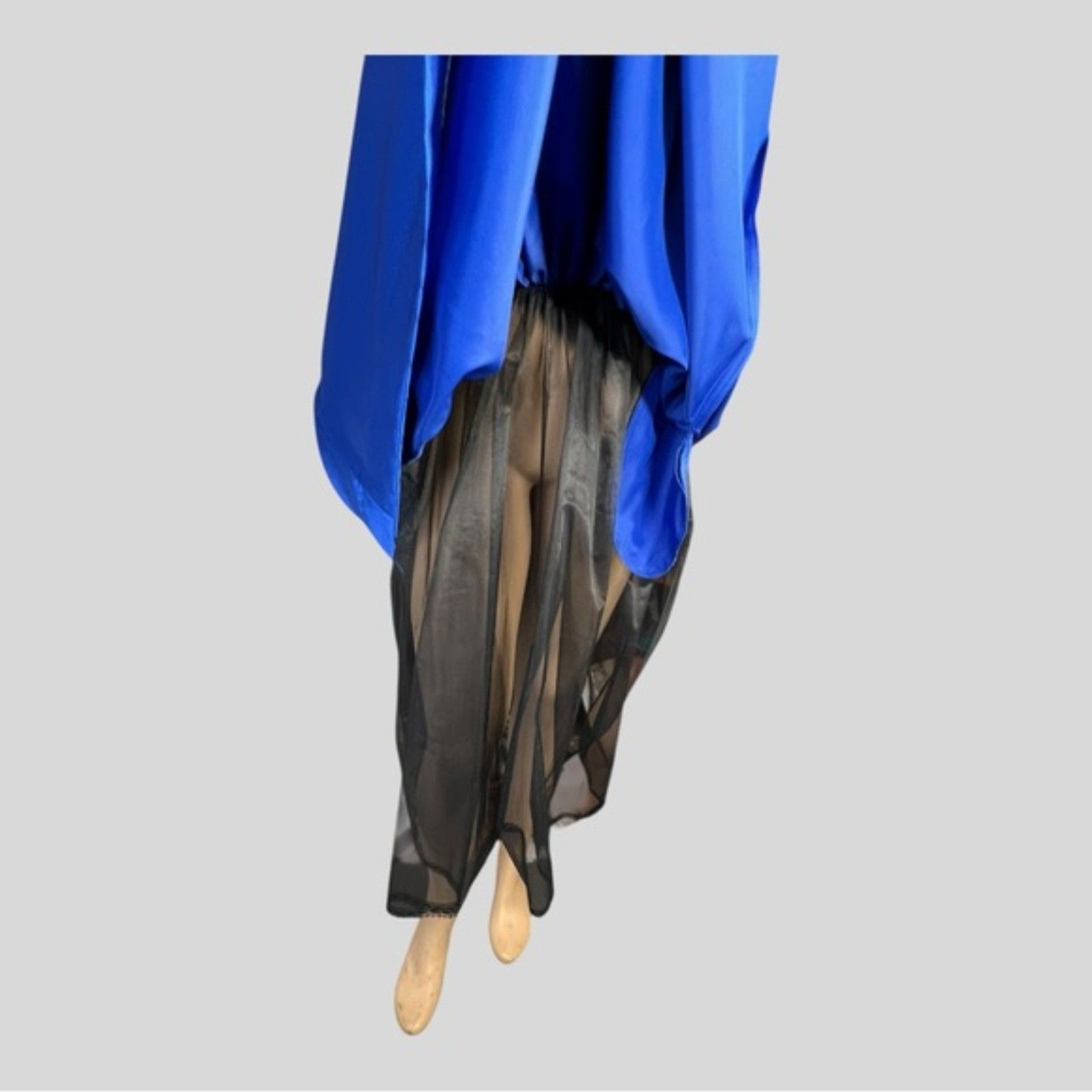 S.G. Gilbert Royal Blue Satin Backless Dress – Size 4