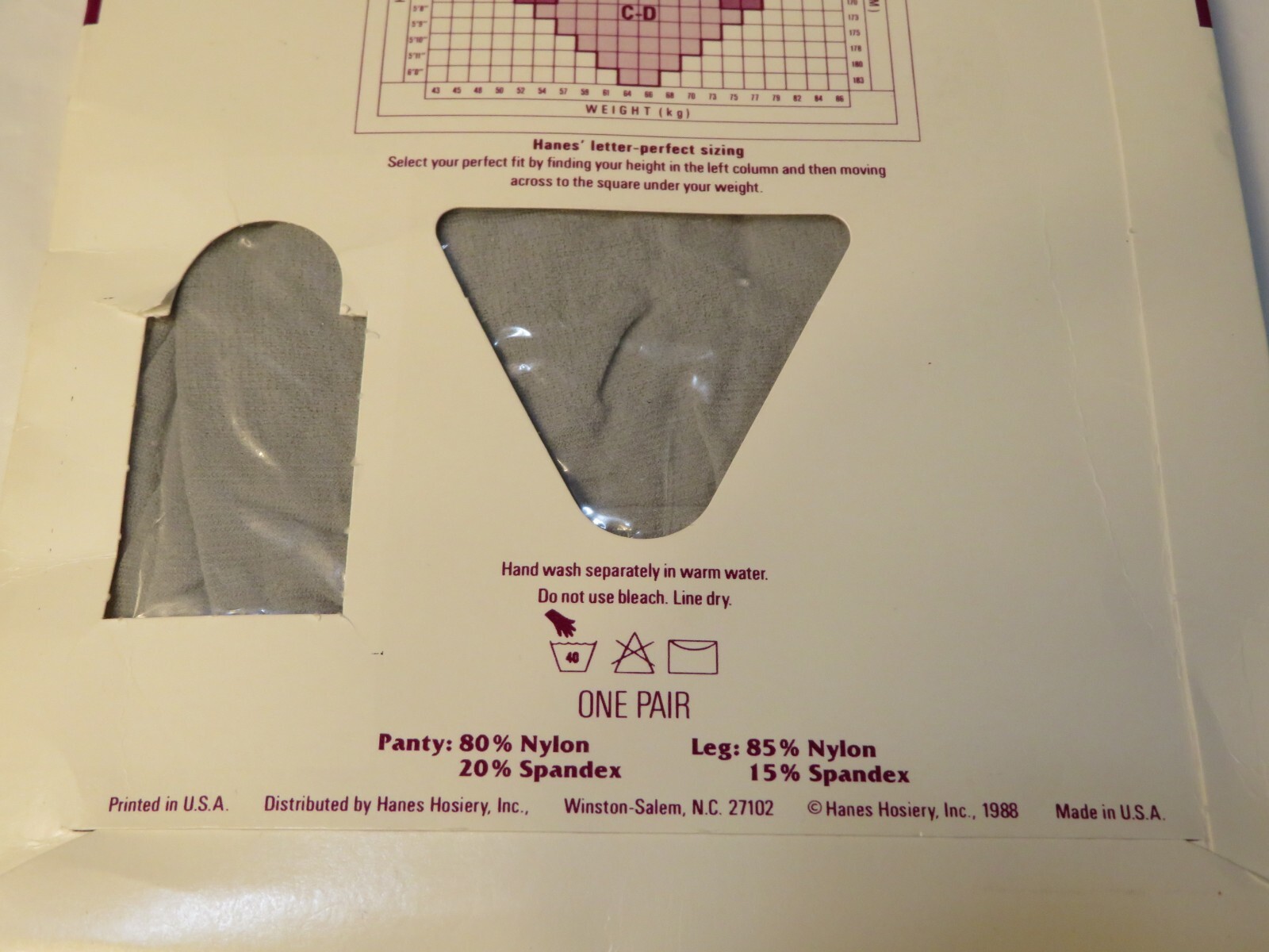 Nos Vintage Hanes Silk Reflections Grey Mist Nylons Pantyhose Dance Silky Gray A