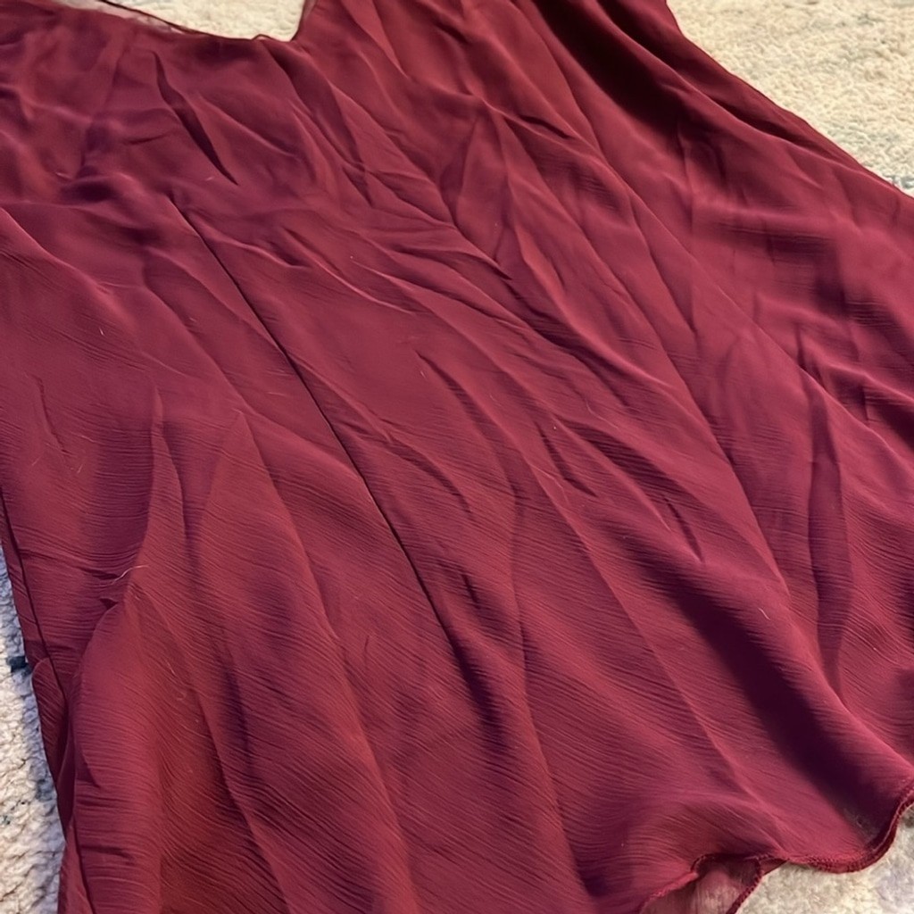 b.i.y.a.y.c.d.a. Stylish Burgundy V-Neck Sleeveless Blouse