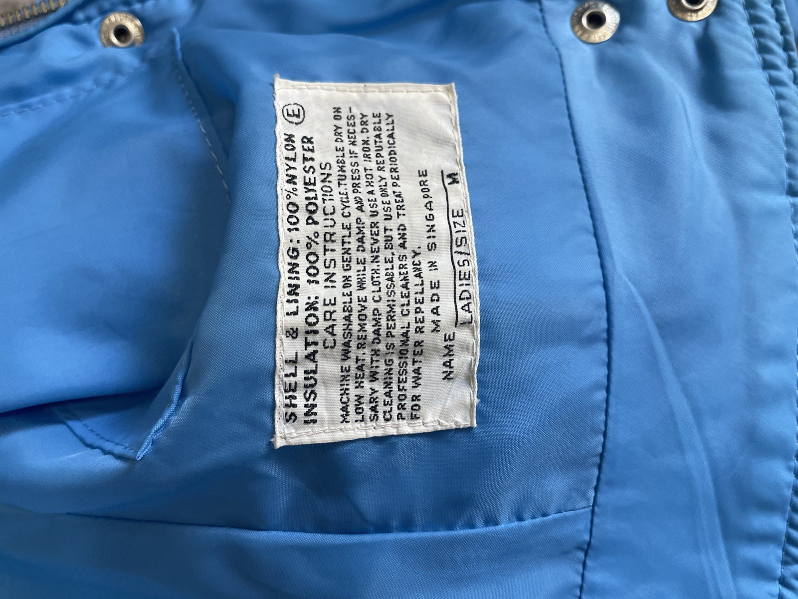 70s Or 80s Vintage Blue Ski Jacket Bomber Medium
